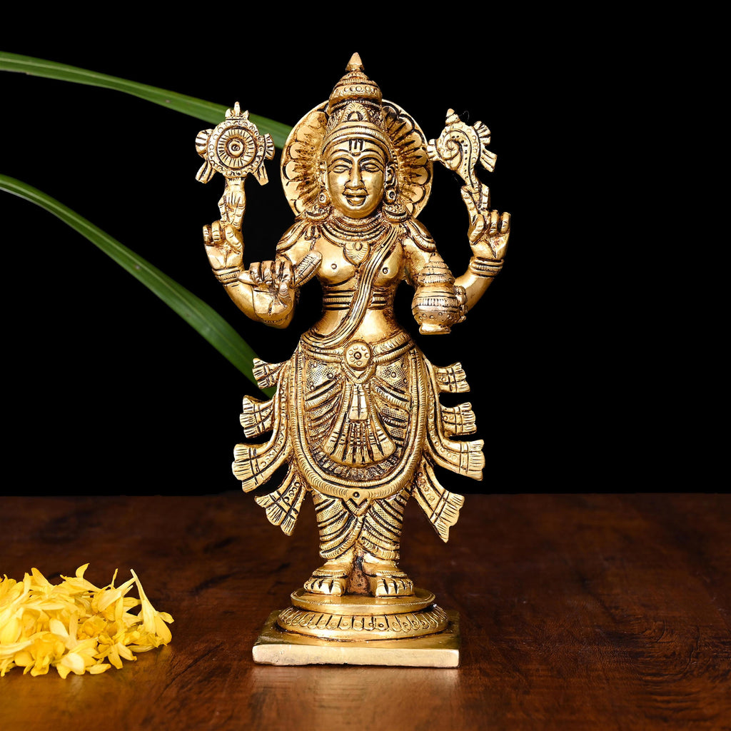 Brass Lord Dhanvantari Idol (7.5 Inch) – Vedansh Craft