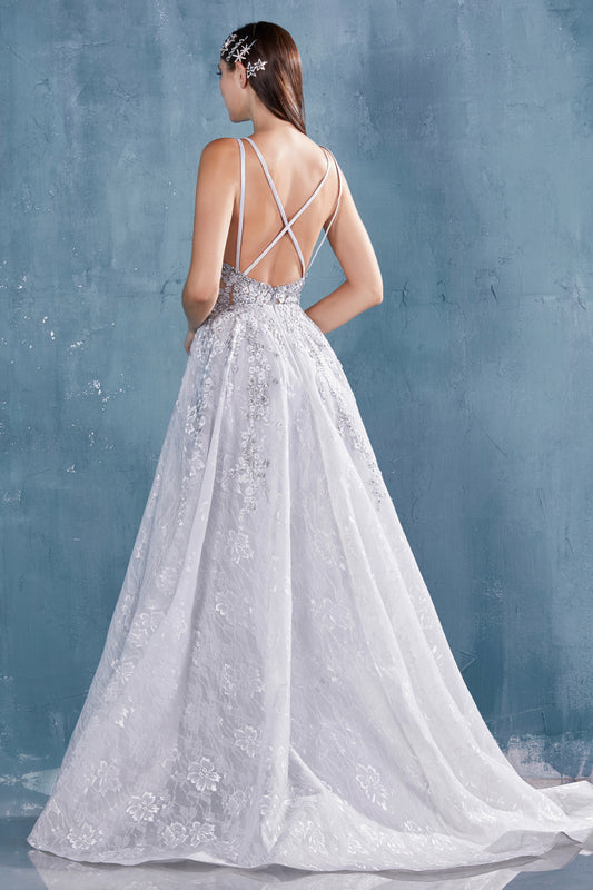 Andrea & Leo Couture A1042W - LIZA FLORAL WEDDING/BRIDAL GOWN