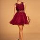 Elizabeth K - GS1427 - Sleeveless Lace Bodice Cocktail Dress - Short