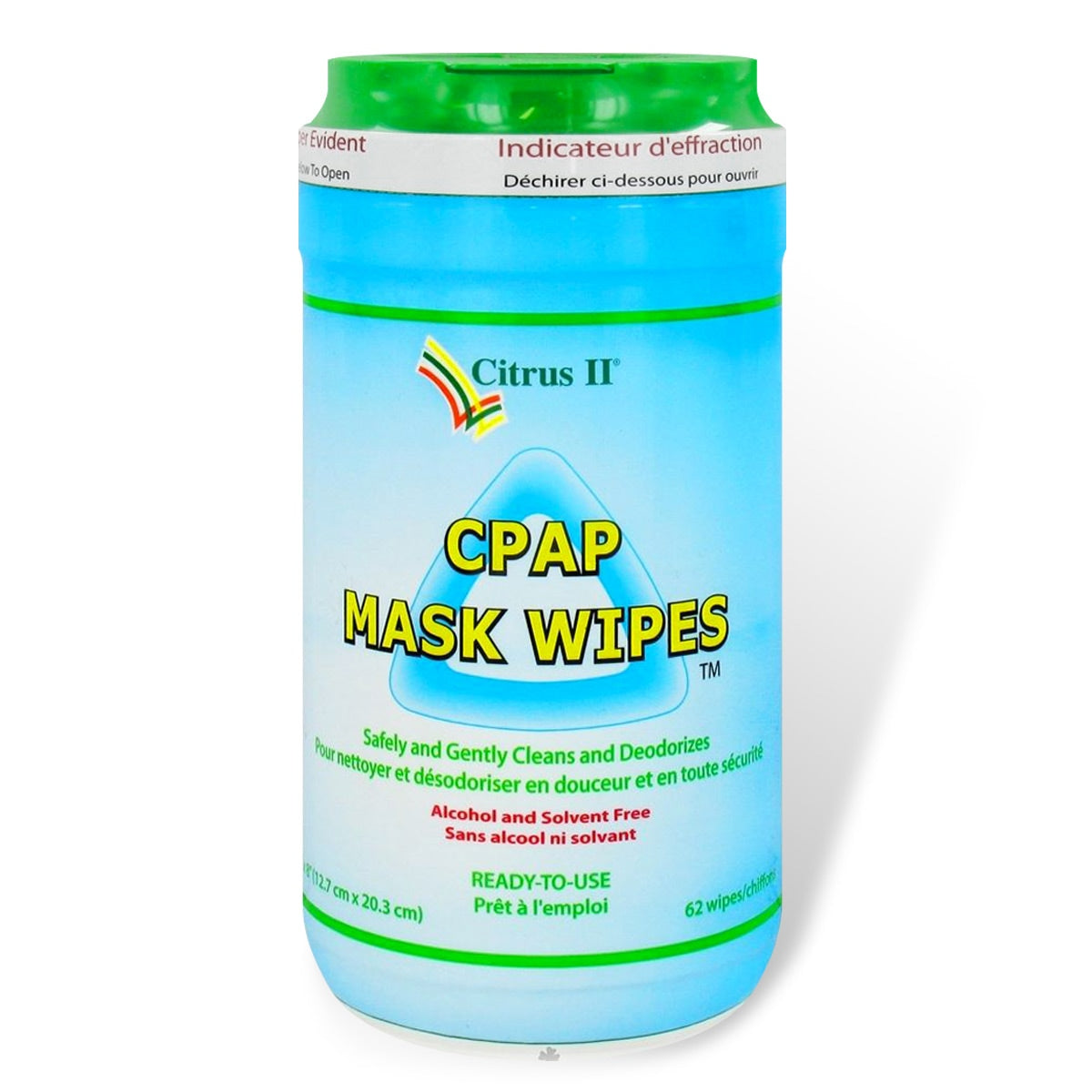 Citrus II Cleaning Wipes for CPAP/BiPAP Masks & Equipment (62 Pack)