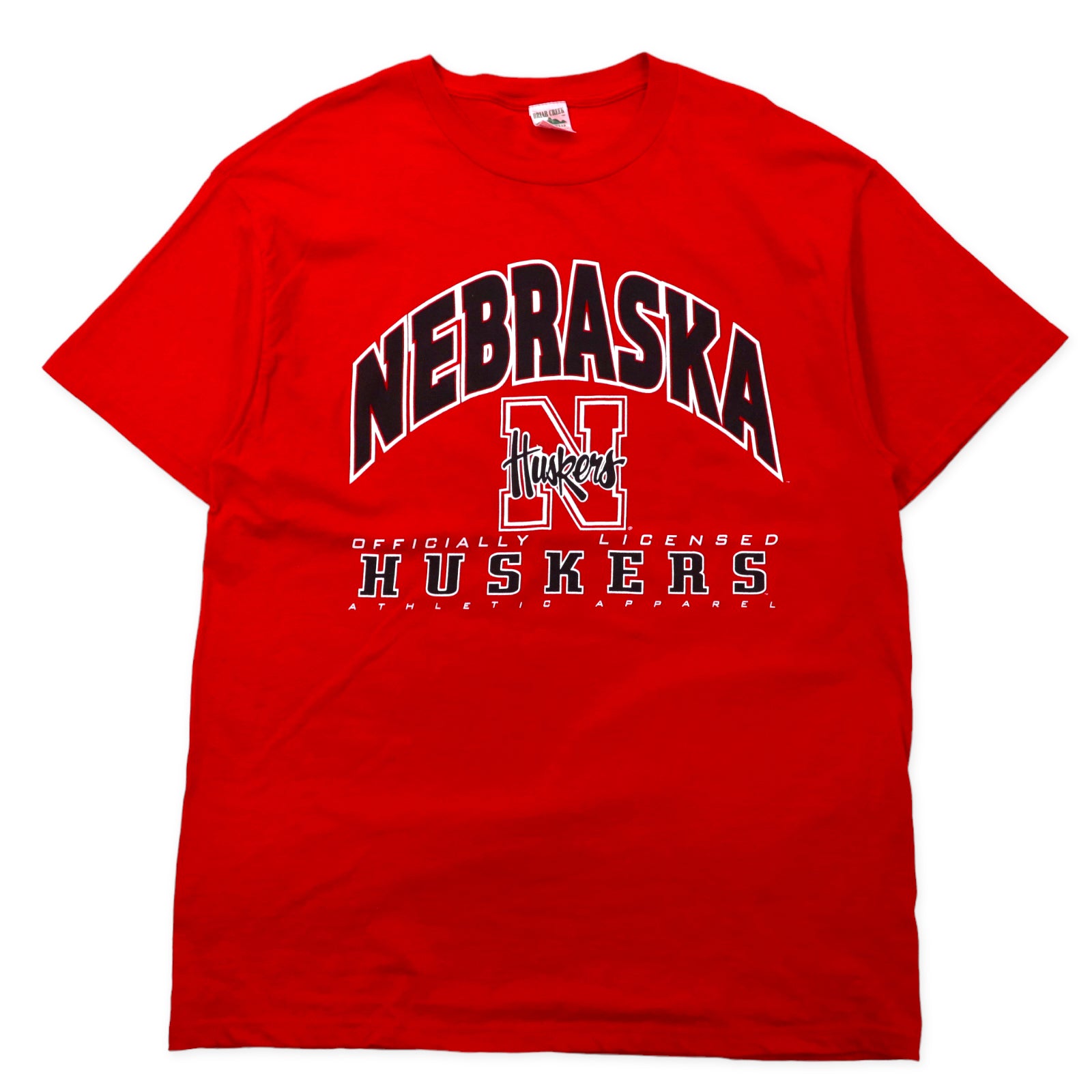 BRIAR CREEK カレッジプリント Tシャツ XL レッド コットン NCAA フットボール NEBRASKA HUSKERS ビッグサイズ メキシコ製