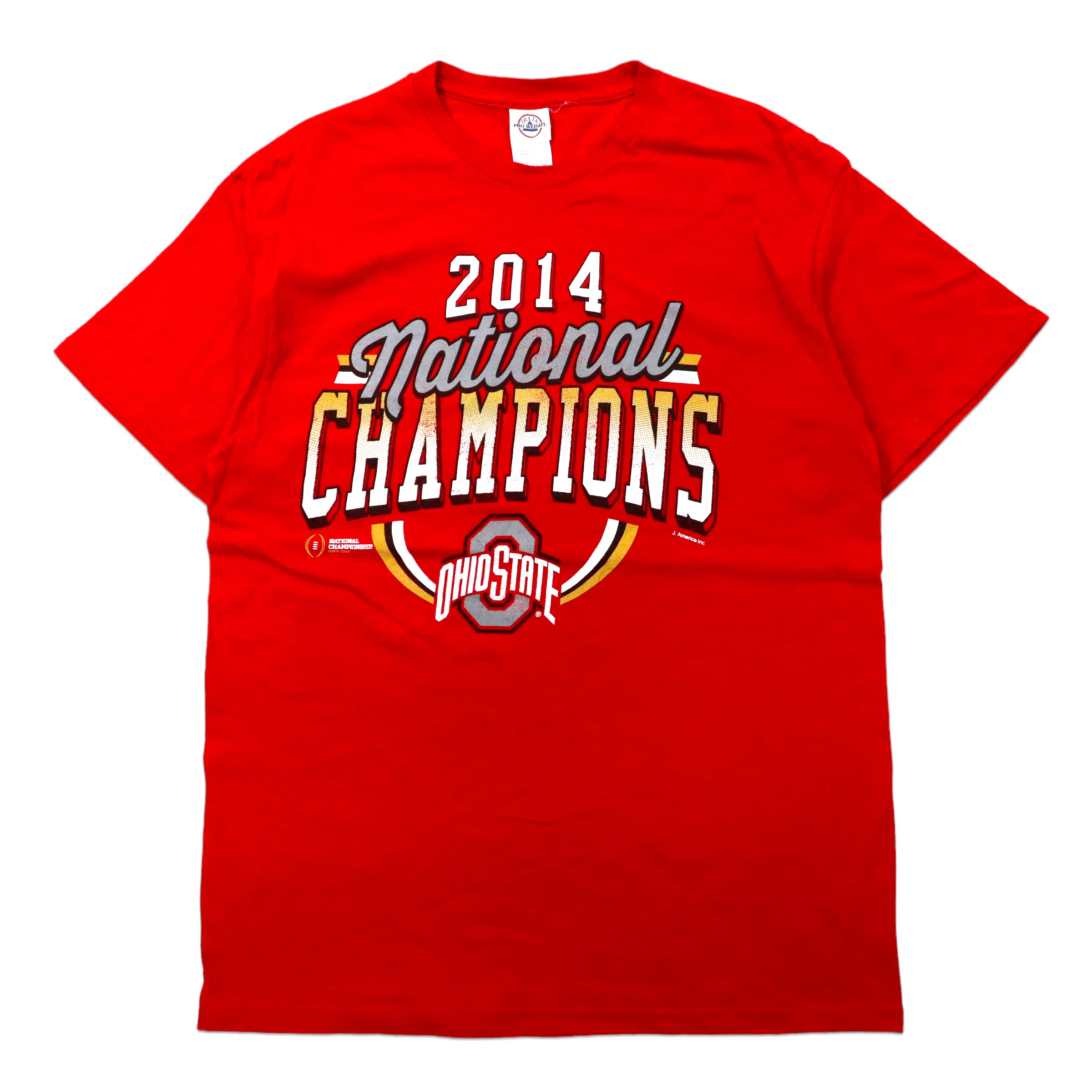 DELTA カレッジプリントTシャツ L レッド コットン OHIO STATE