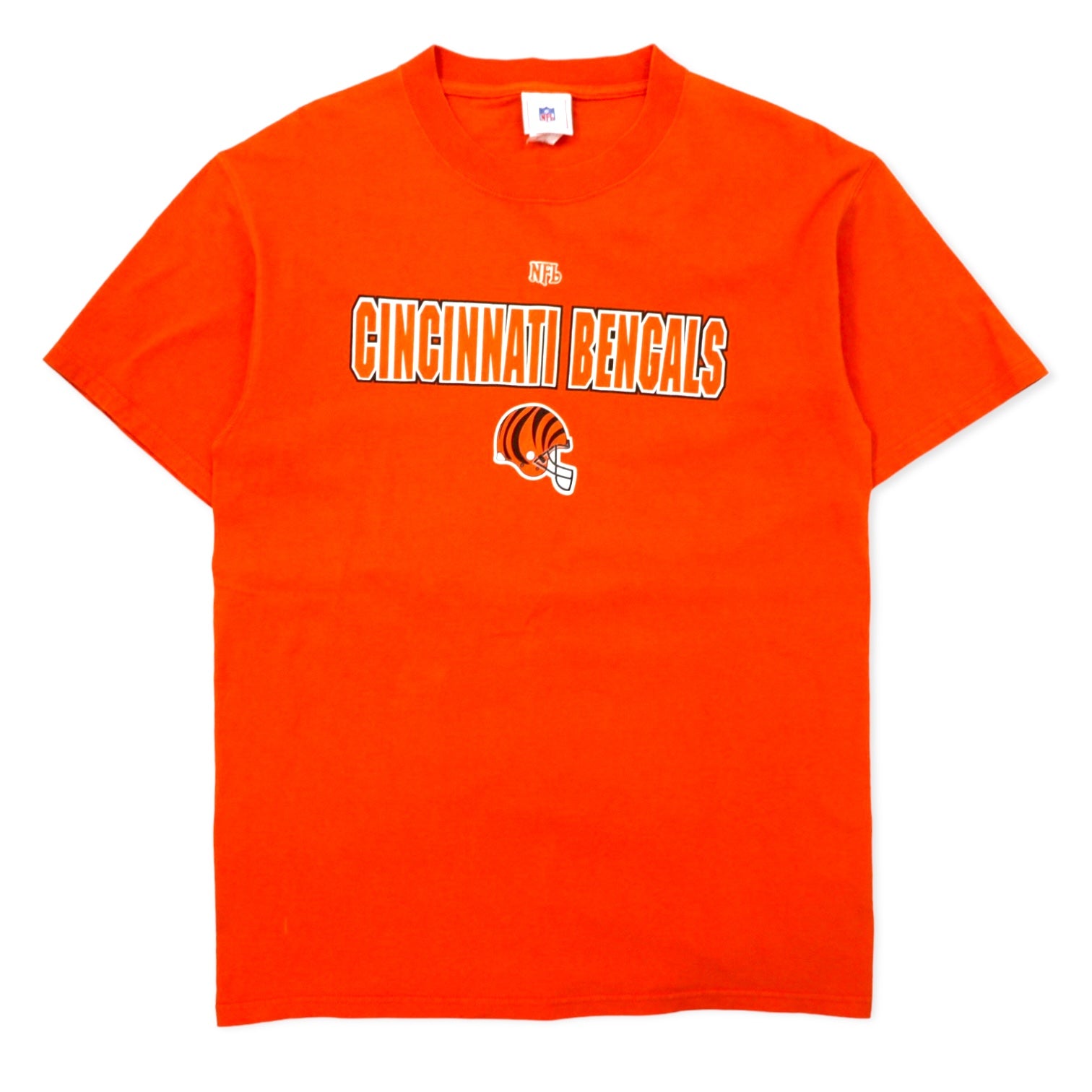 USA製 90年代 NFL プリント Tシャツ L オレンジ コットン CINCINNATI BENGALS