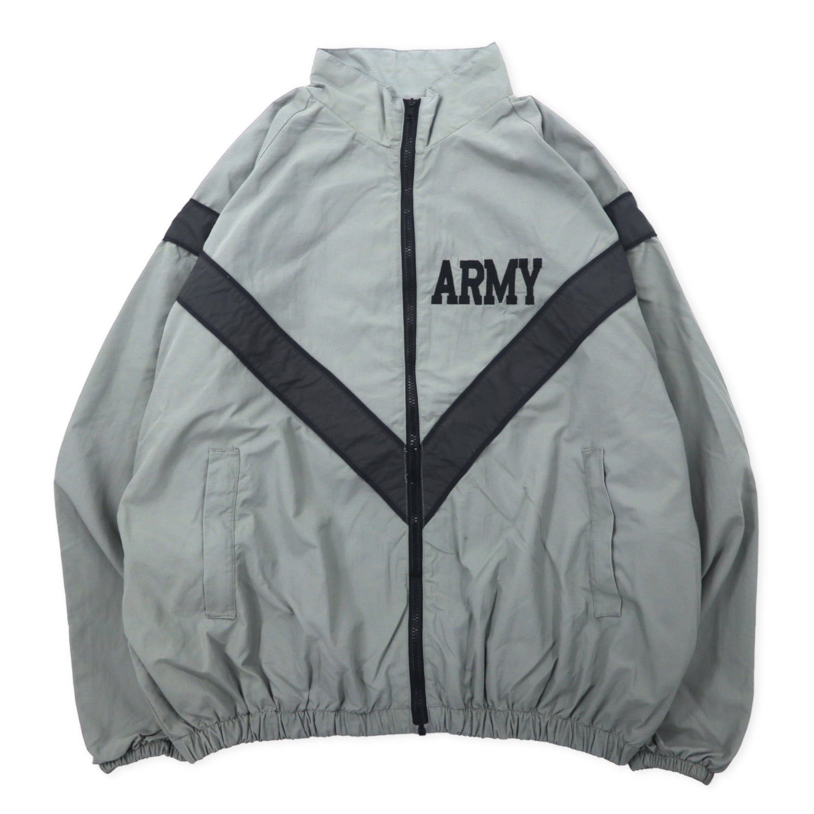 US ARMY 90年代 IPFU トレーニングジャケット L グレー ナイロン ビッグサイズ ミリタリー Physical Training Jacket 8415-01-465-4670 UNICOR / ALDERSON