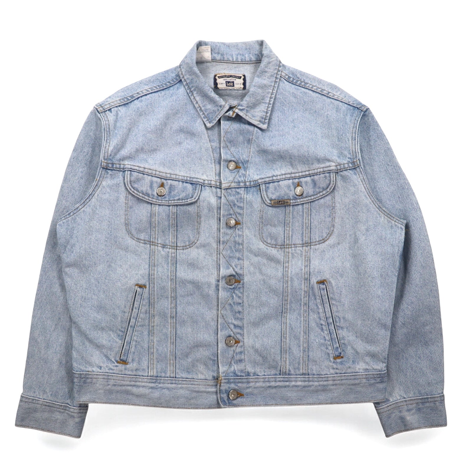 Lee 90年代 USA製 AUTHENTIC JACKET デニムジャケット Gジャン L ブルー アイスウォッシュ