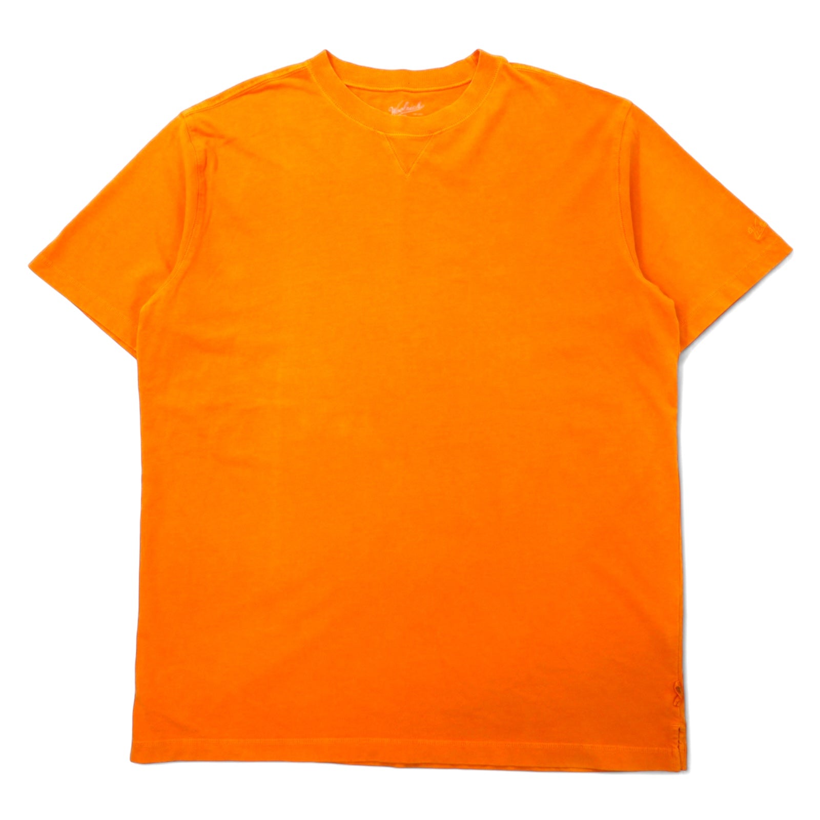 Woolrich ヘビーウェイト Tシャツ XL オレンジ コットン 前V ビッグサイズ