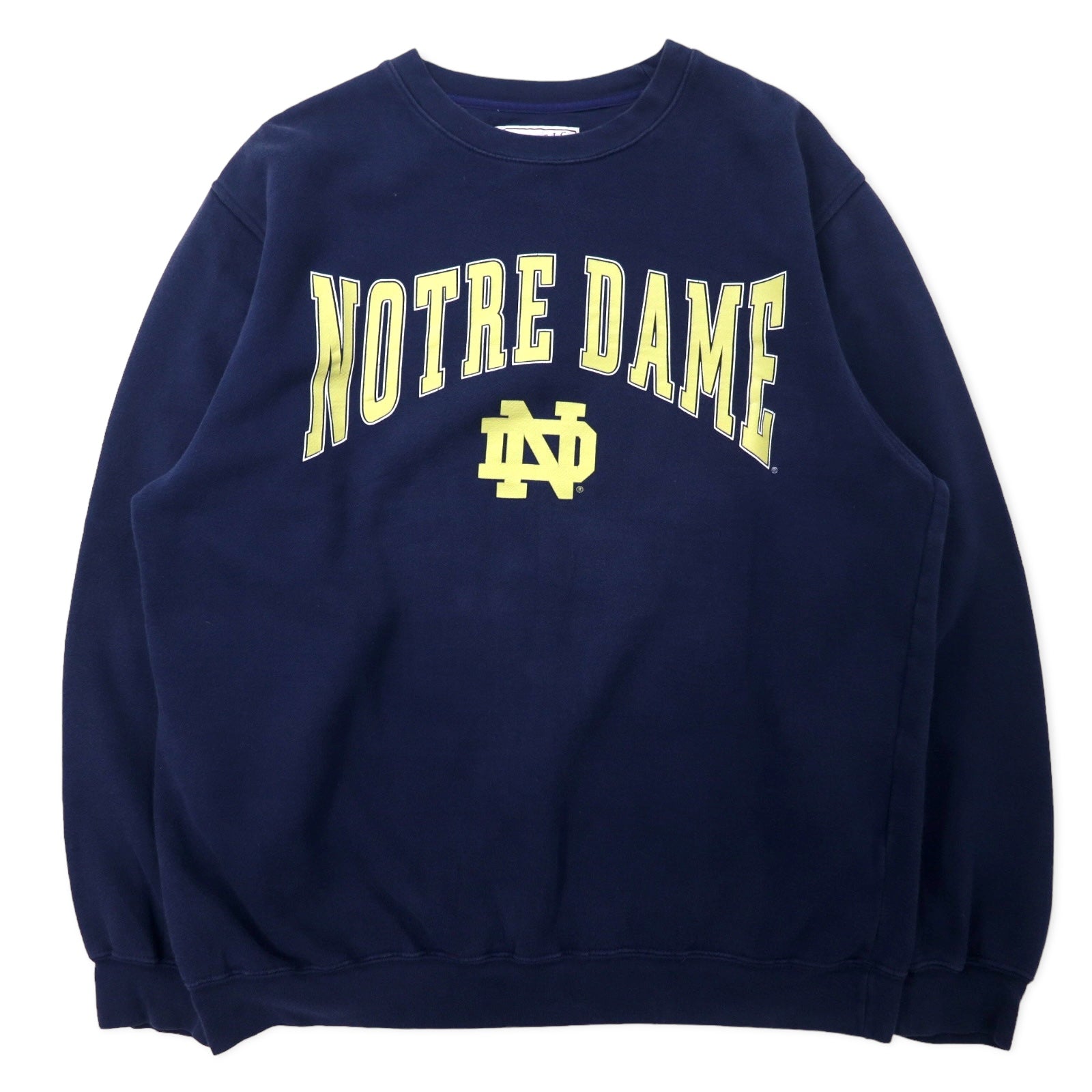 CLASSIC SOFFE カレッジ プリント スウェット L ネイビー コットン パキ綿 NOTRE DAME