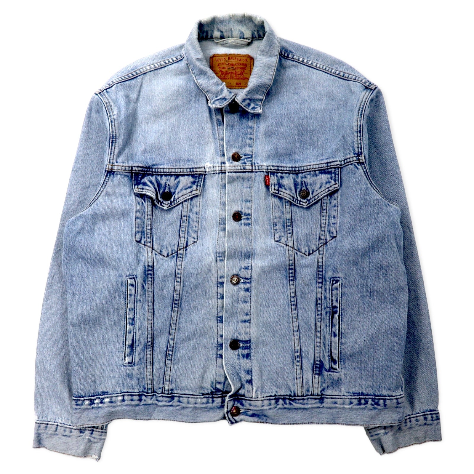 Levi's 90年代 ユーロリーバイス デニムジャケット Gジャン XL ブルー アイスウォッシュ コットン 70503 04