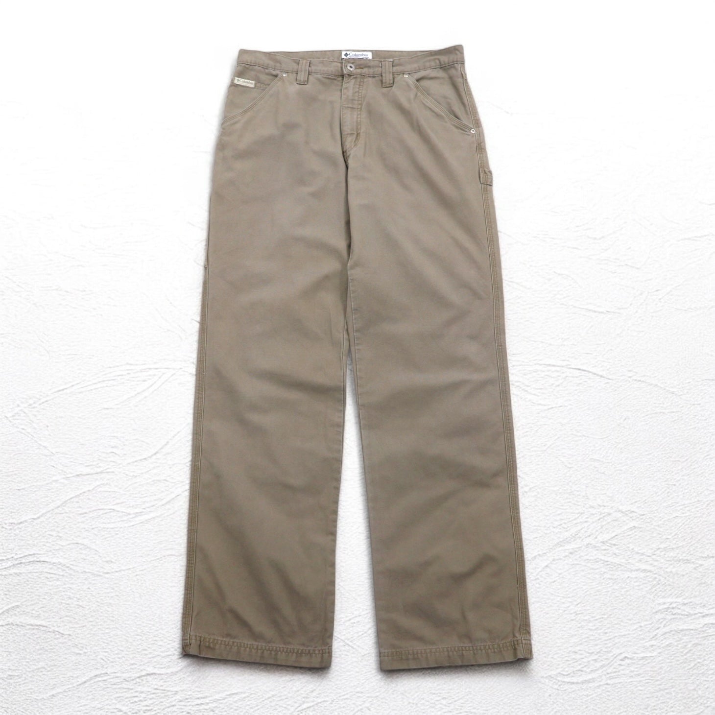 Columbia キャンバス ハイキング カーゴパンツ カーペンターパンツ L ベージュ Canvas Hiking Cargo Pants AM8275