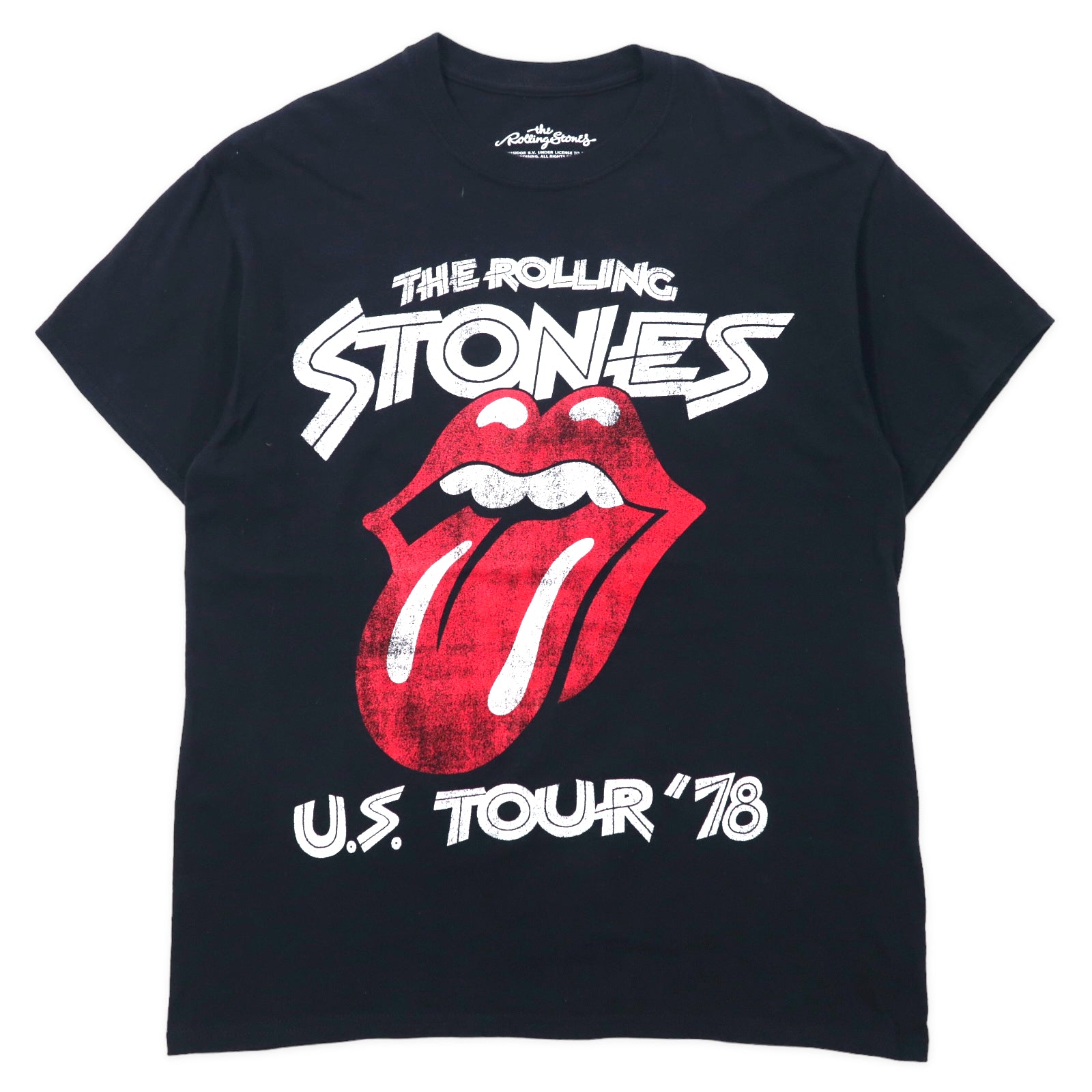 The Rolling Stones ローリングストーンズ バンドTシャツ LG ブラック コットン U.S. TOUR 78