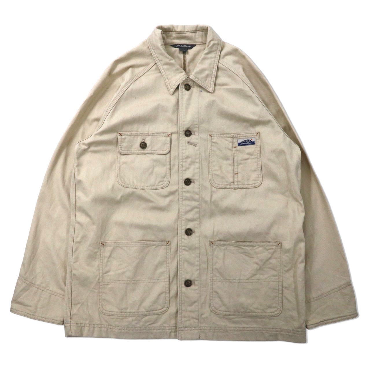 Eddie Bauer カバーオール M ベージュ コットン