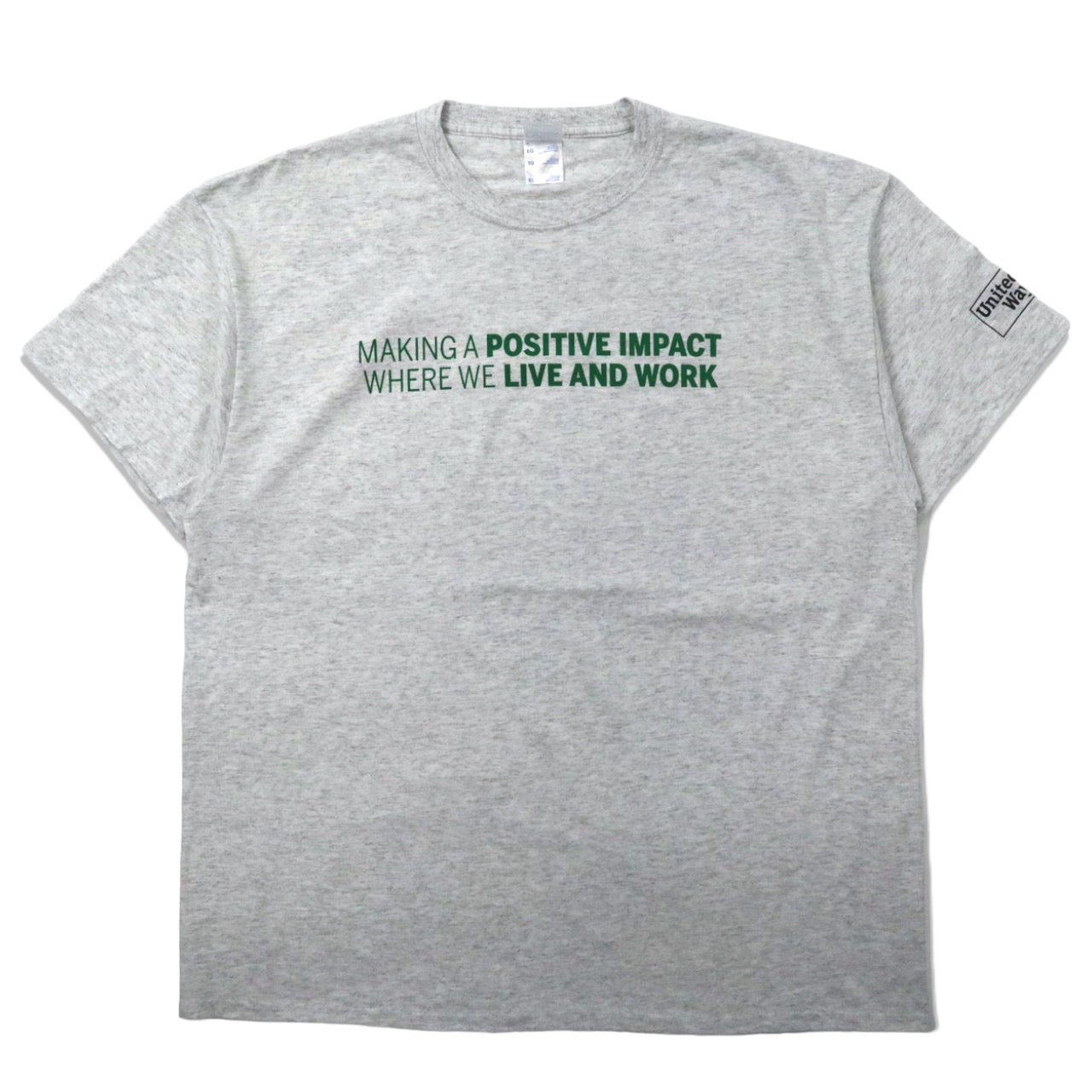 PORT & COMPANY ビッグサイズ プリントTシャツ XL グレー コットン US企業 ZACHRY 両面プリント