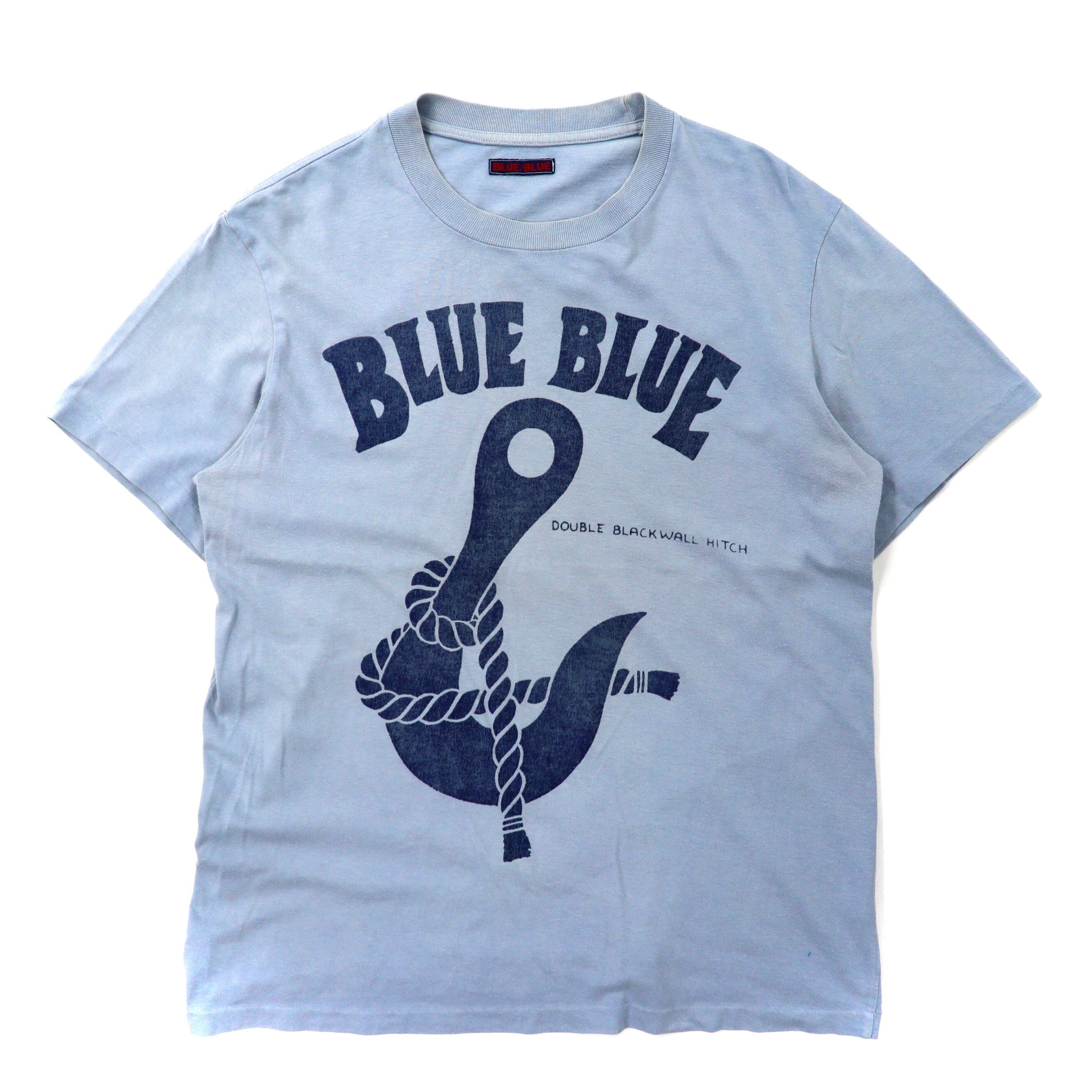 BLUE BLUE Tシャツ L ブルー コットン ロゴプリント
