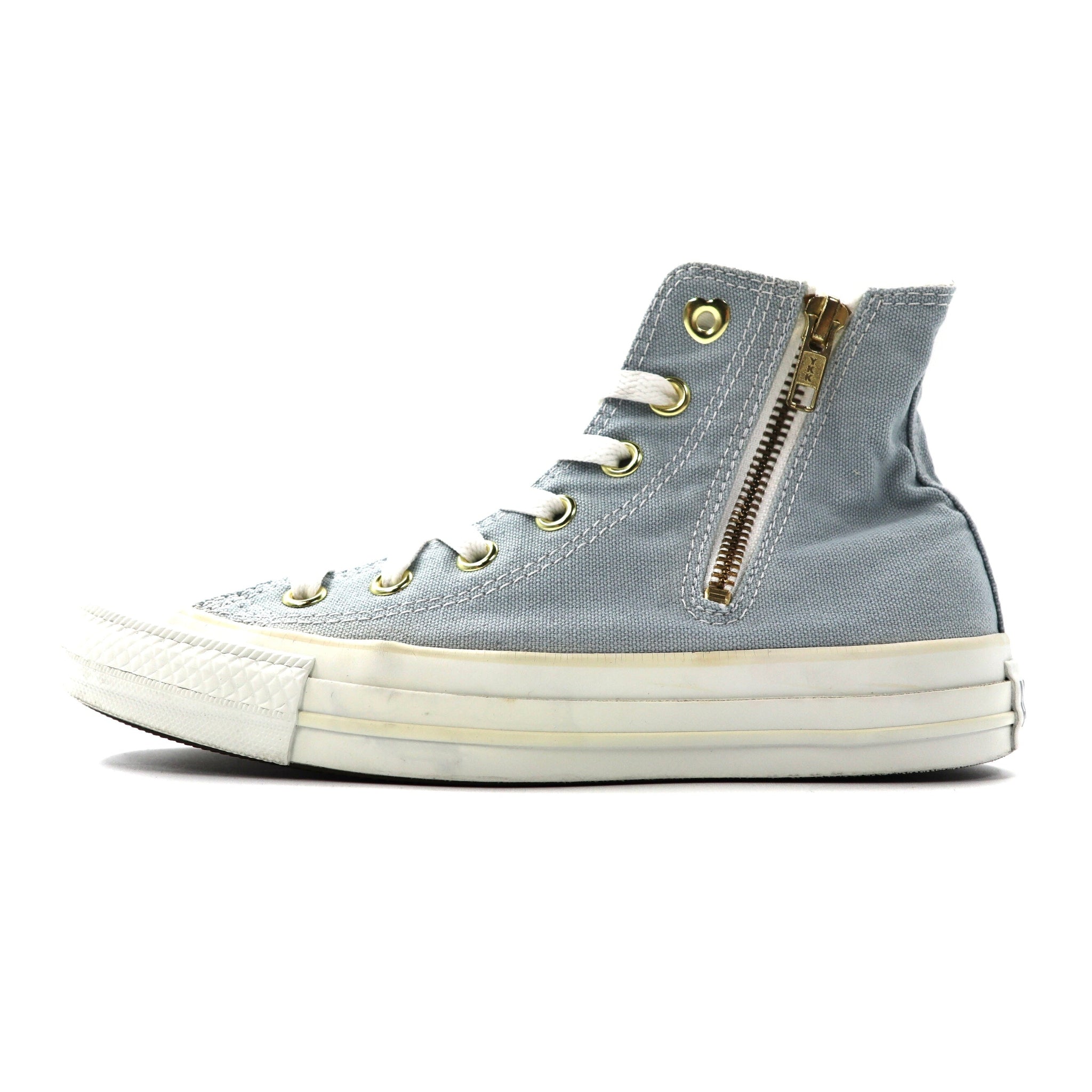 CONVERSE サイドジップスニーカー 23.5cm ブルー キャンバス ALL STAR 5CL299