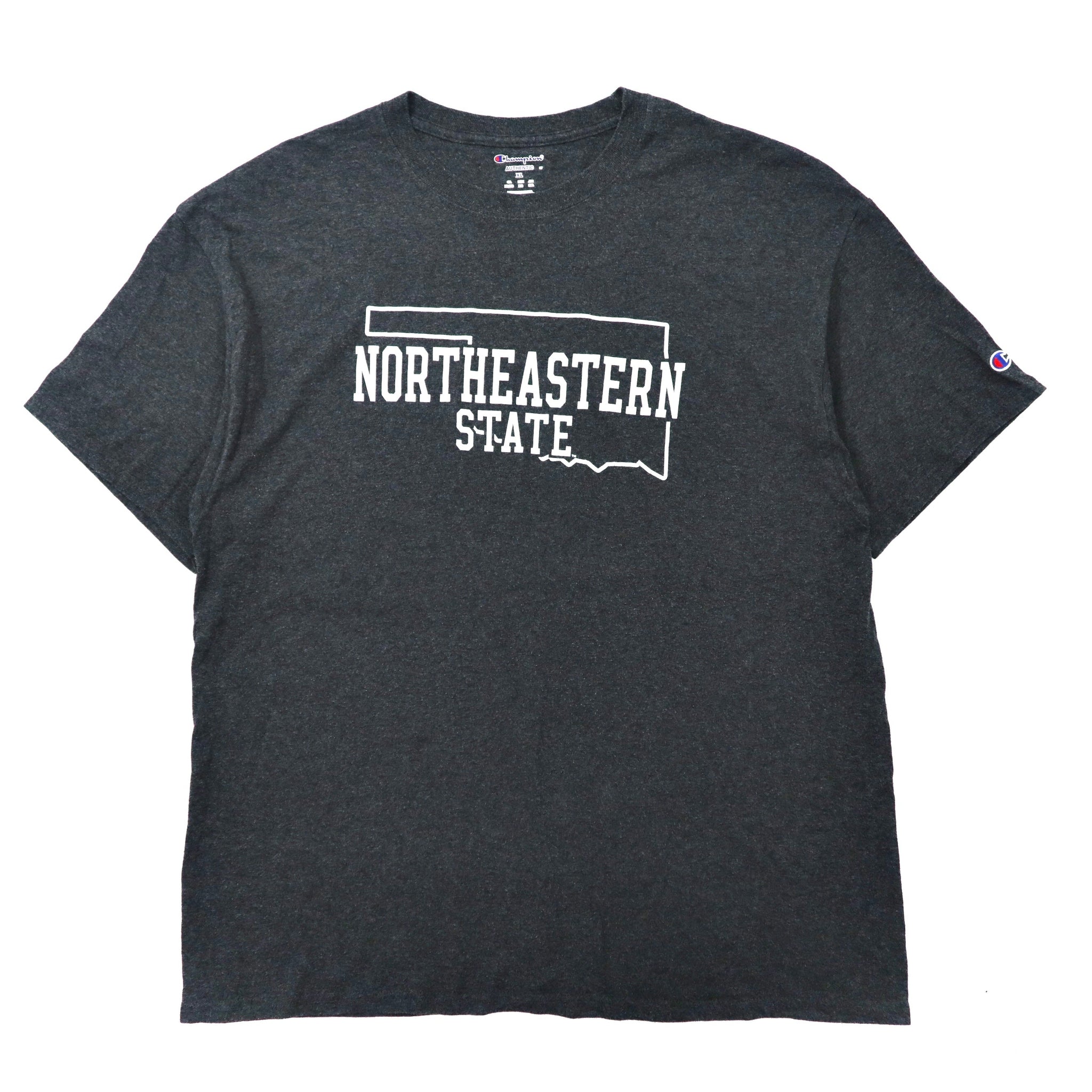 Champion ビッグサイズ カレッジプリントTシャツ 2XL グレー コットン NORTHEASTERN STATE