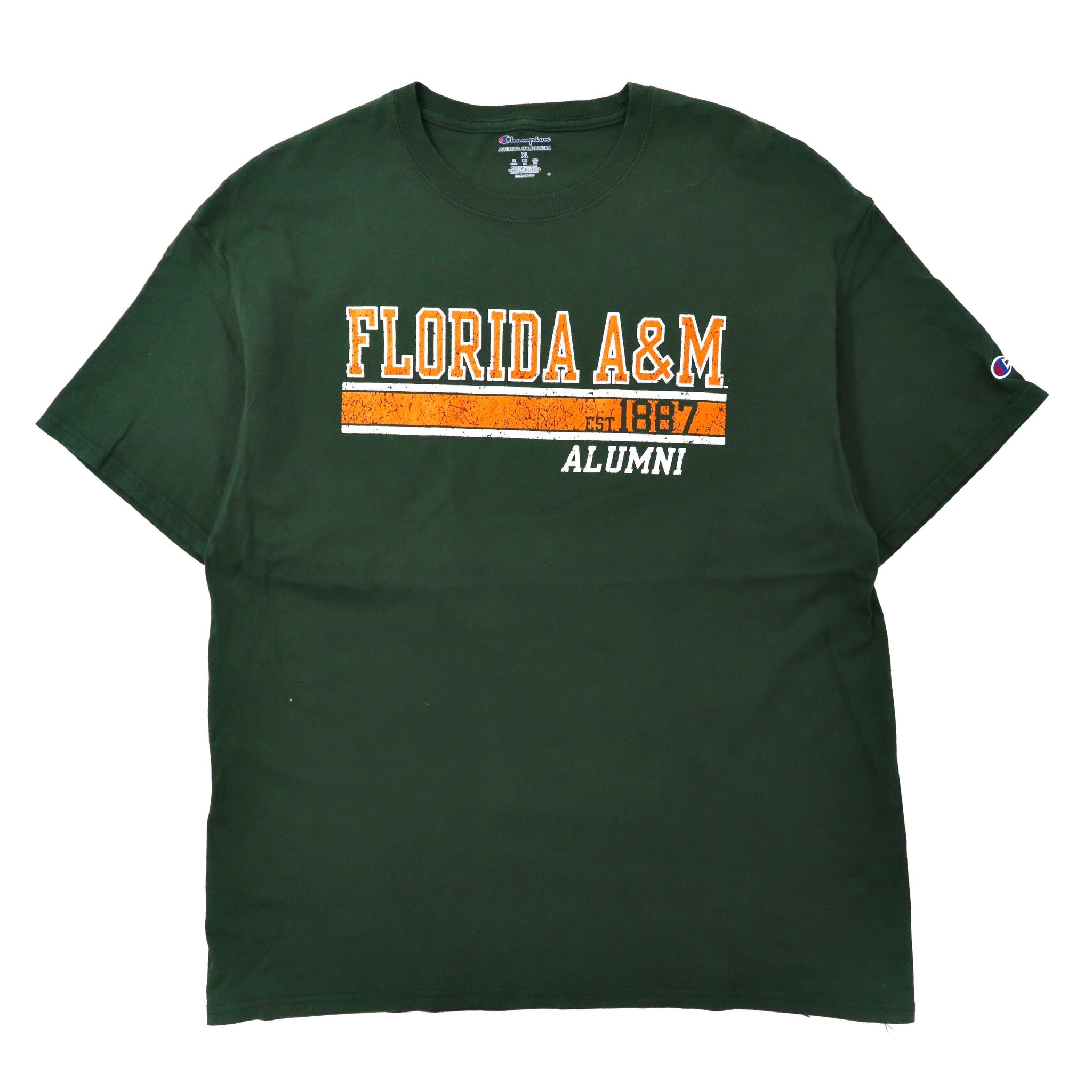 Champion ビッグサイズ カレッジプリントTシャツ 2XL グリーン コットン FLORIDA A&M ニカラグア製