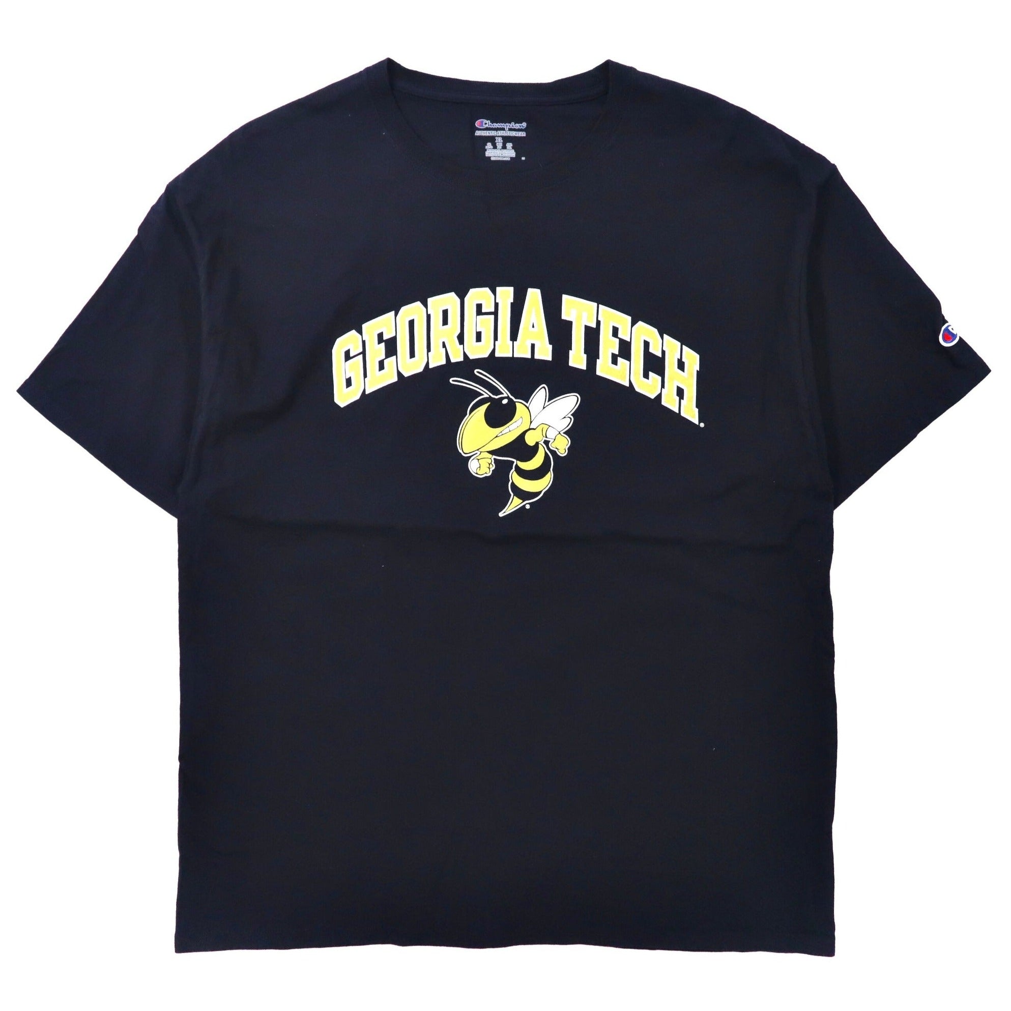 Champion ビッグサイズ カレッジプリントTシャツ 2XL ネイビー コットン GEORGIA TECH エルサルバドル製