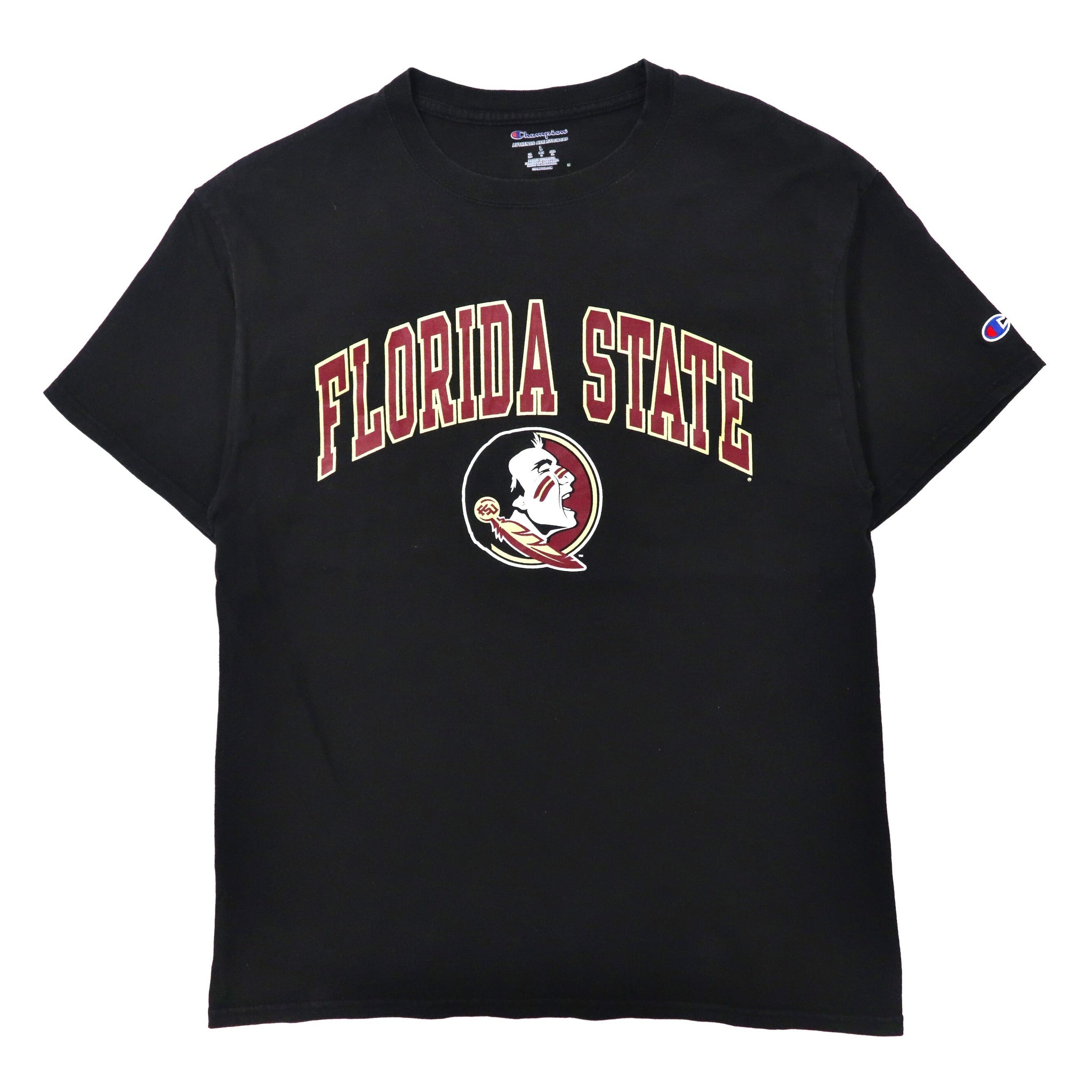 Champion カレッジプリントTシャツ XL ブラック コットン FLORIDA STATE