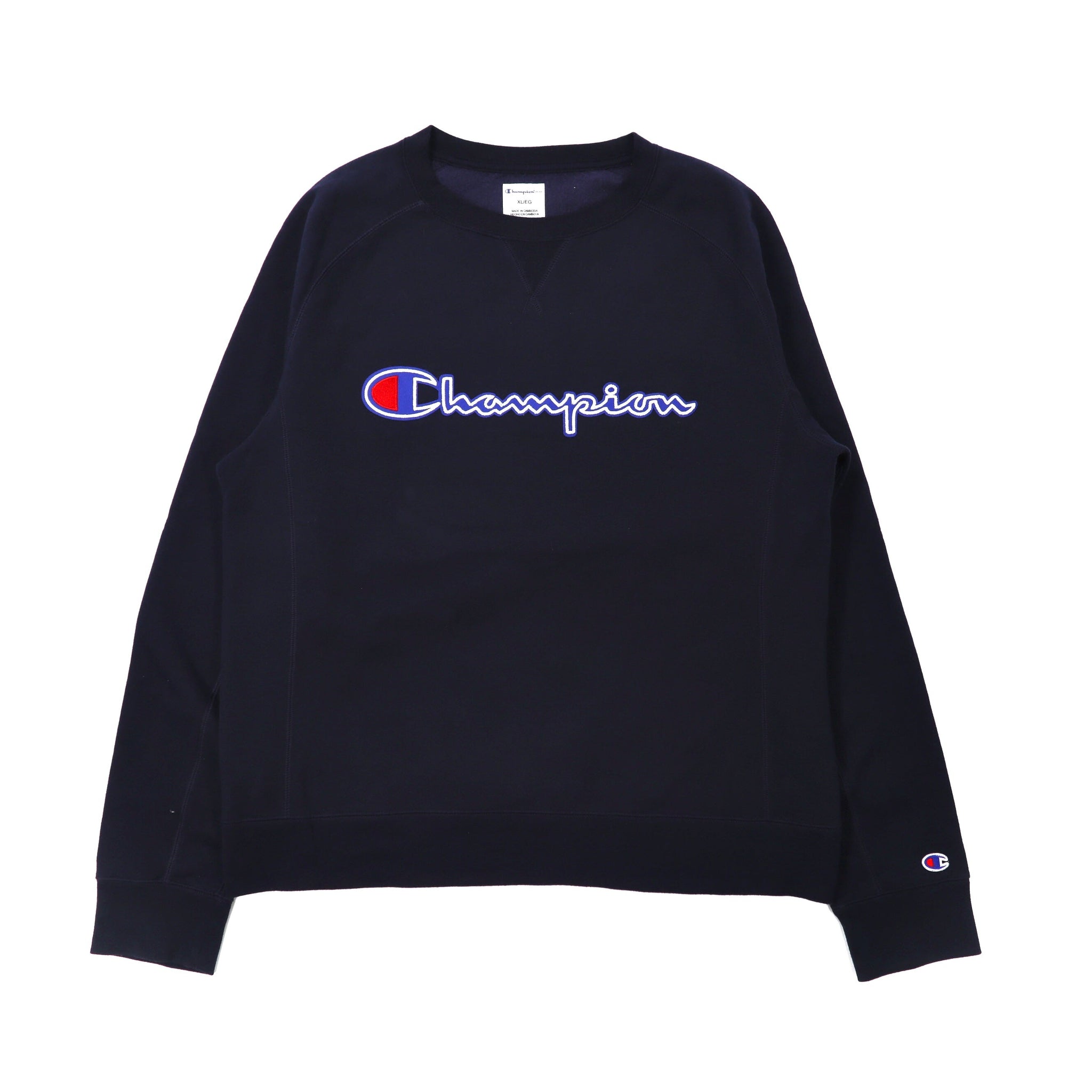 Champion クルーネックスウェット XL ネイビー コットン 裏起毛