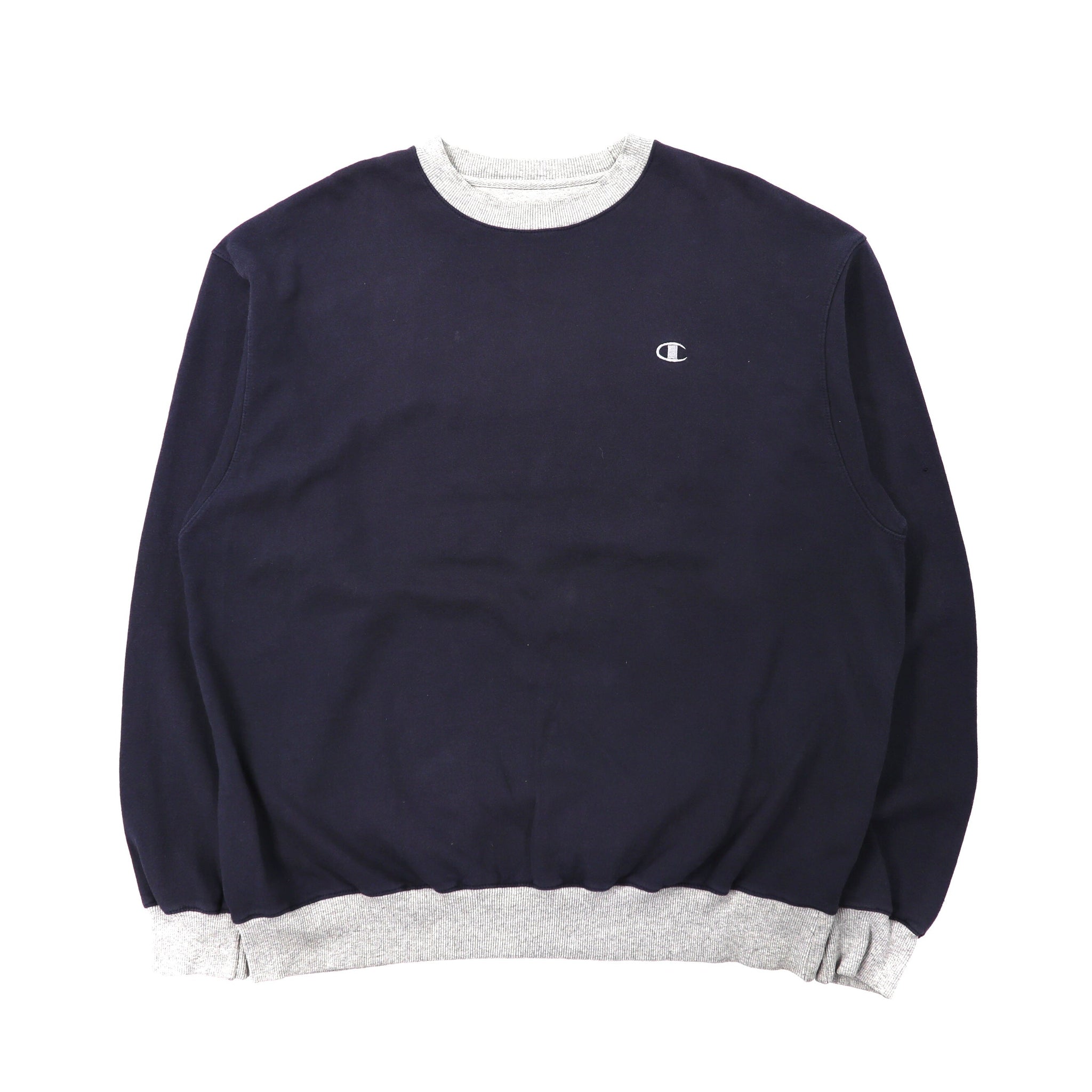 Champion クルーネックスウェット XL ネイビー コットン 裏起毛 ビッグサイズ