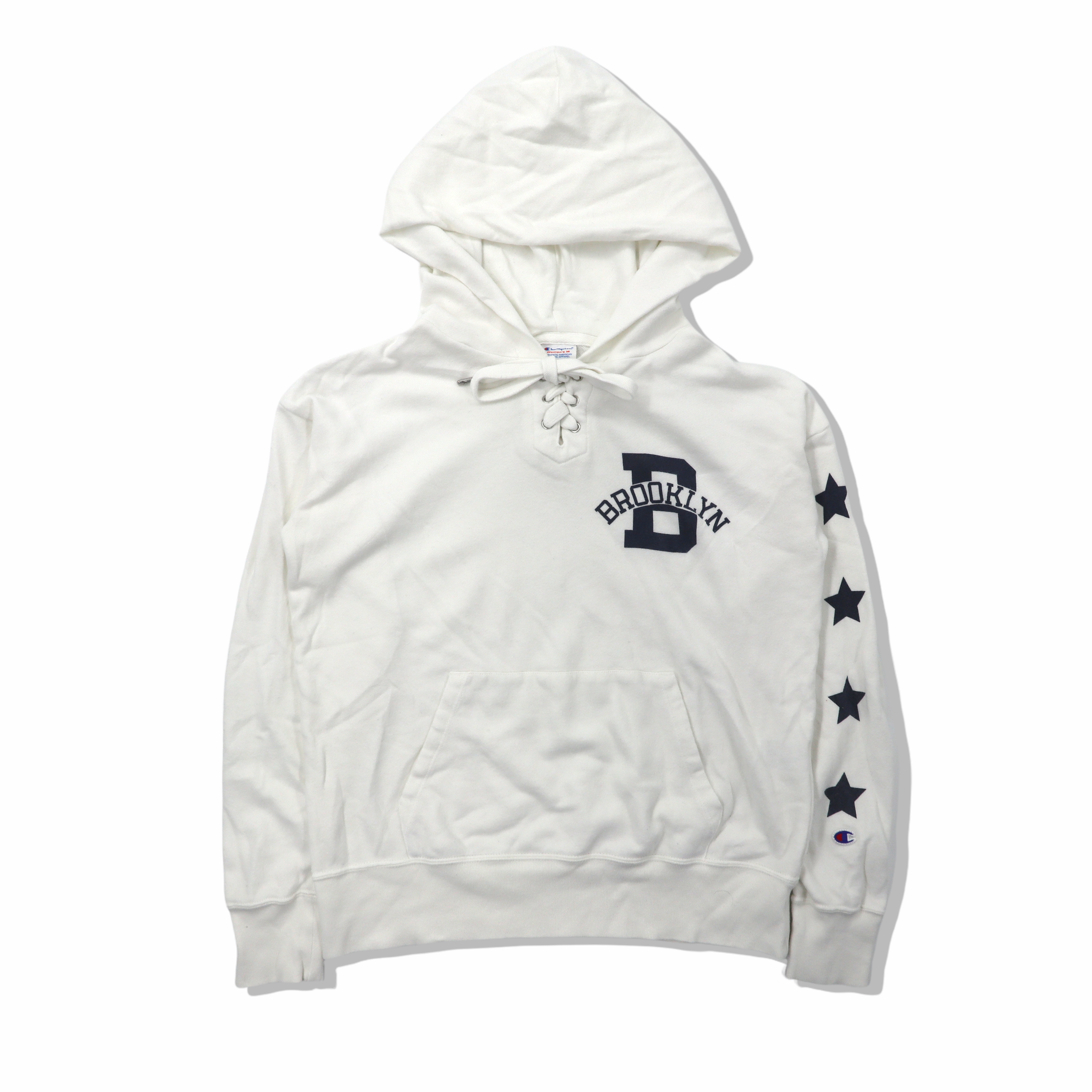 Champion  パーカー M ホワイト プリント