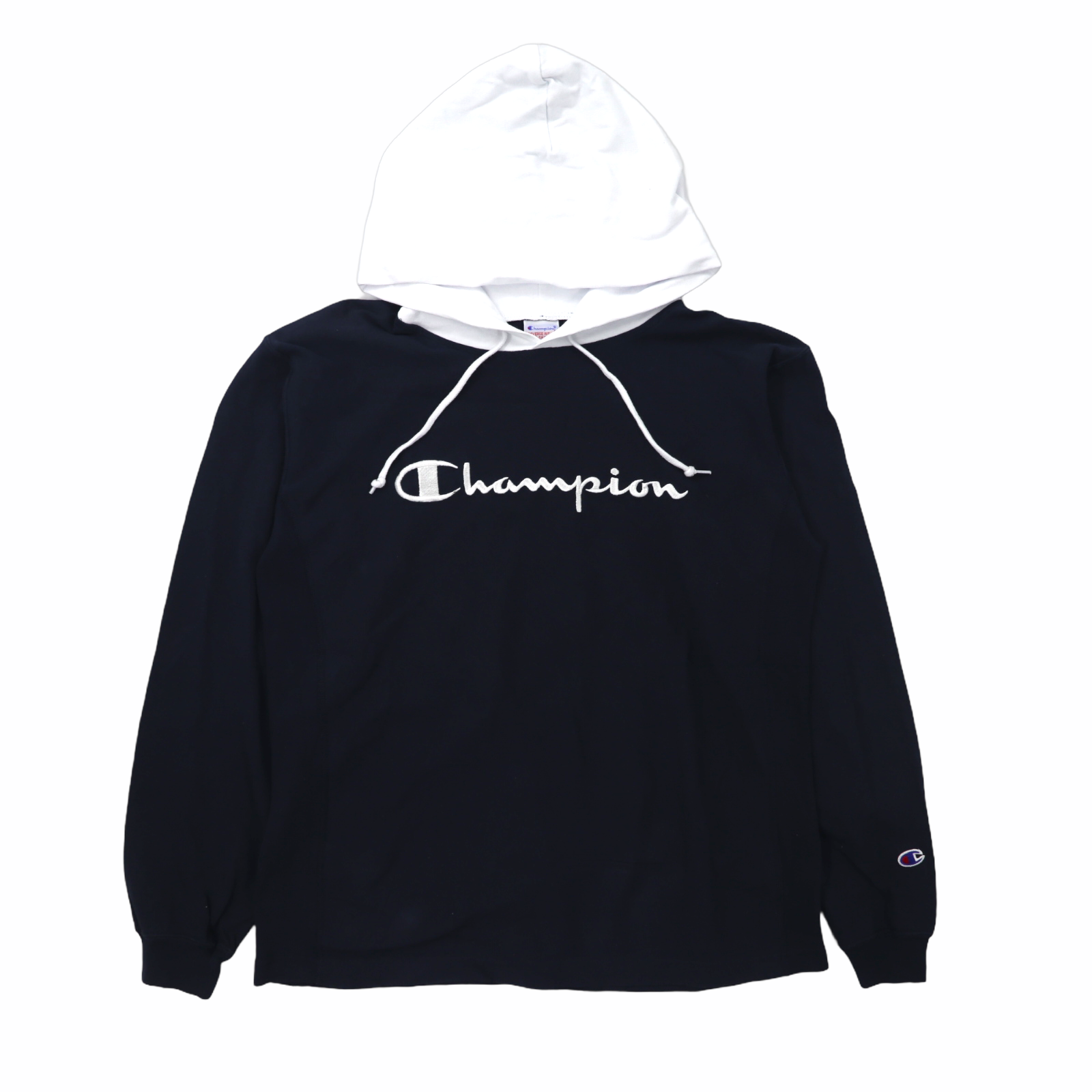 Champion ロングスリーブフーデッドシャツ パーカー M ネイビー REVERSE WEAVE 21SS