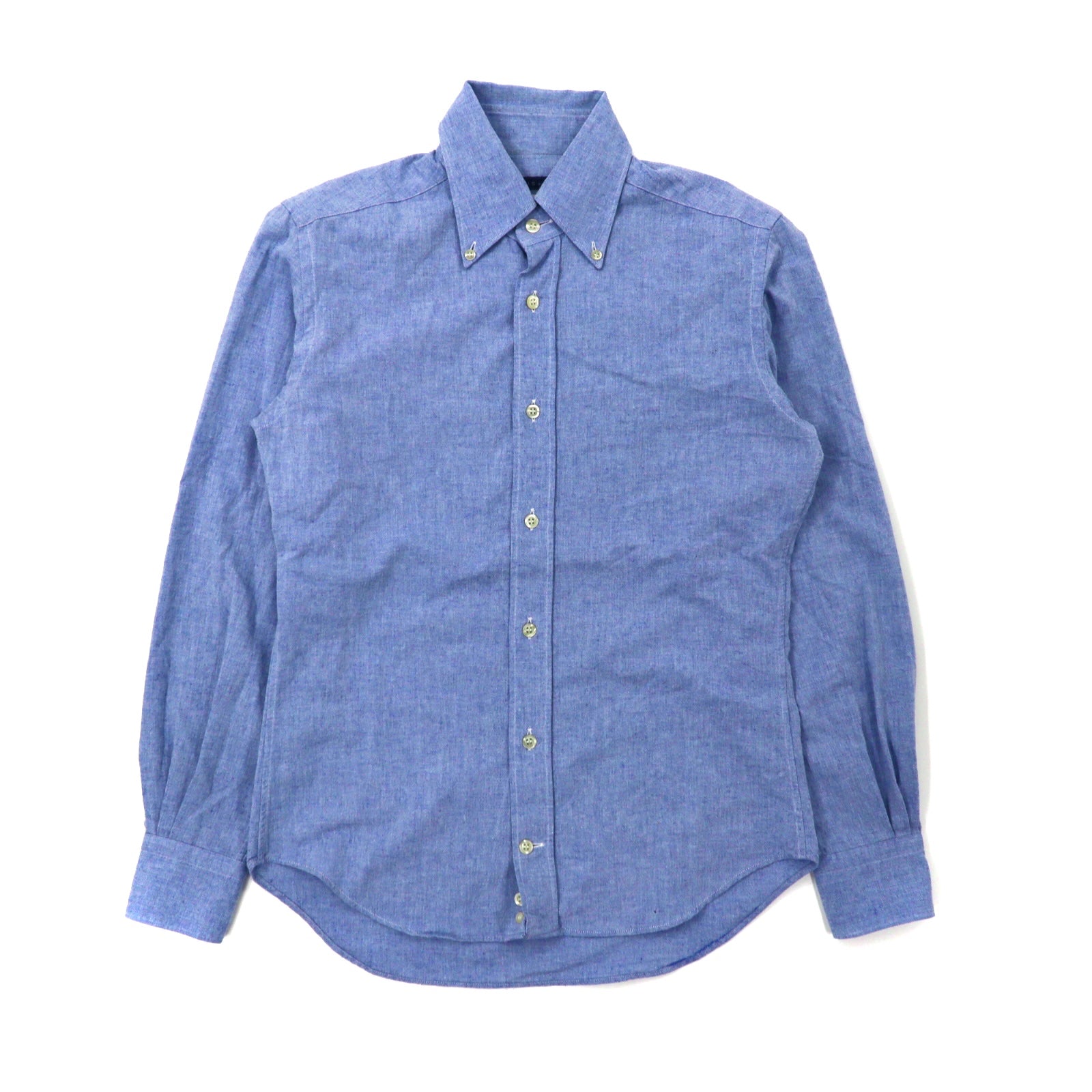 DANOLIS per BEAMS ボタンダウンシャツ XS ブルー SLIM FIT イタリア製