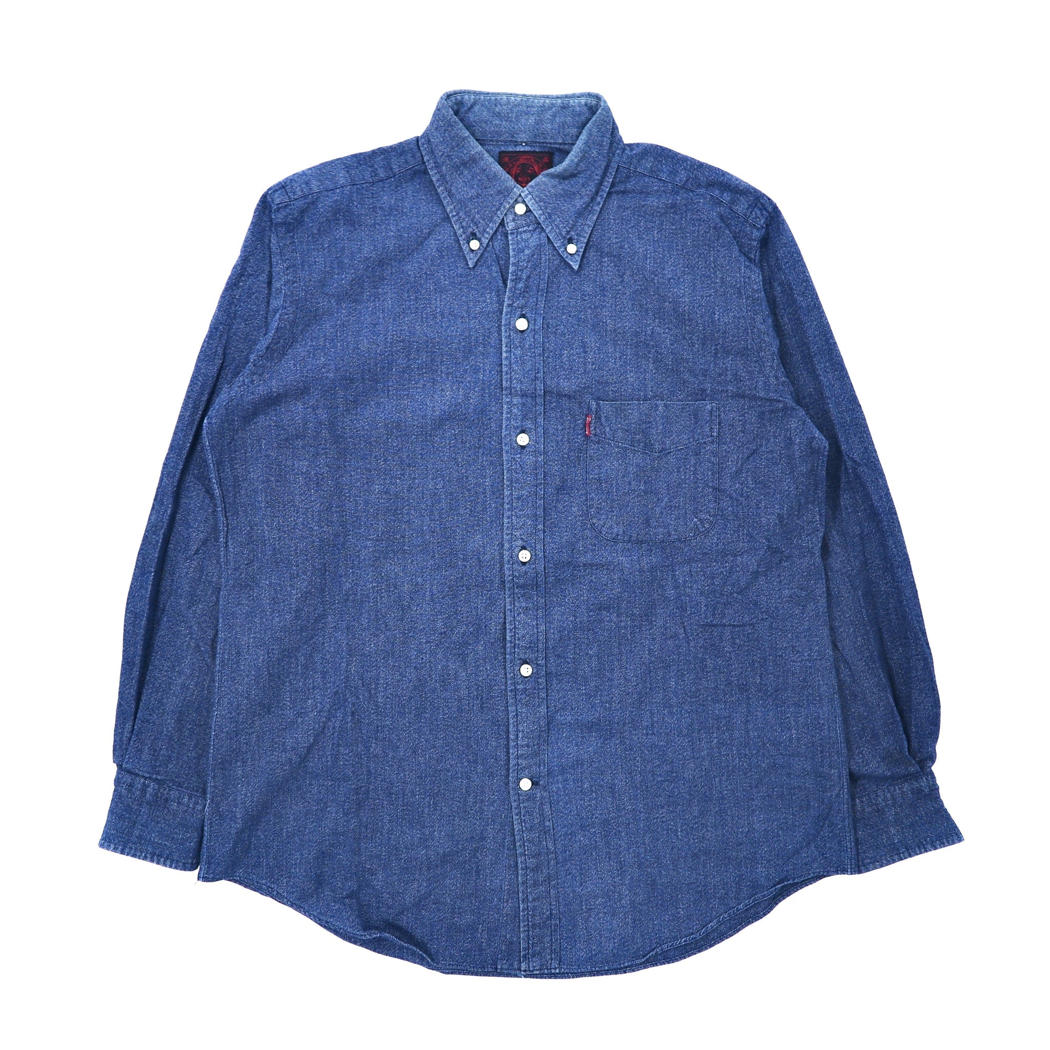 EVISU ボタンダウンシャツ 38 ブルー デニム