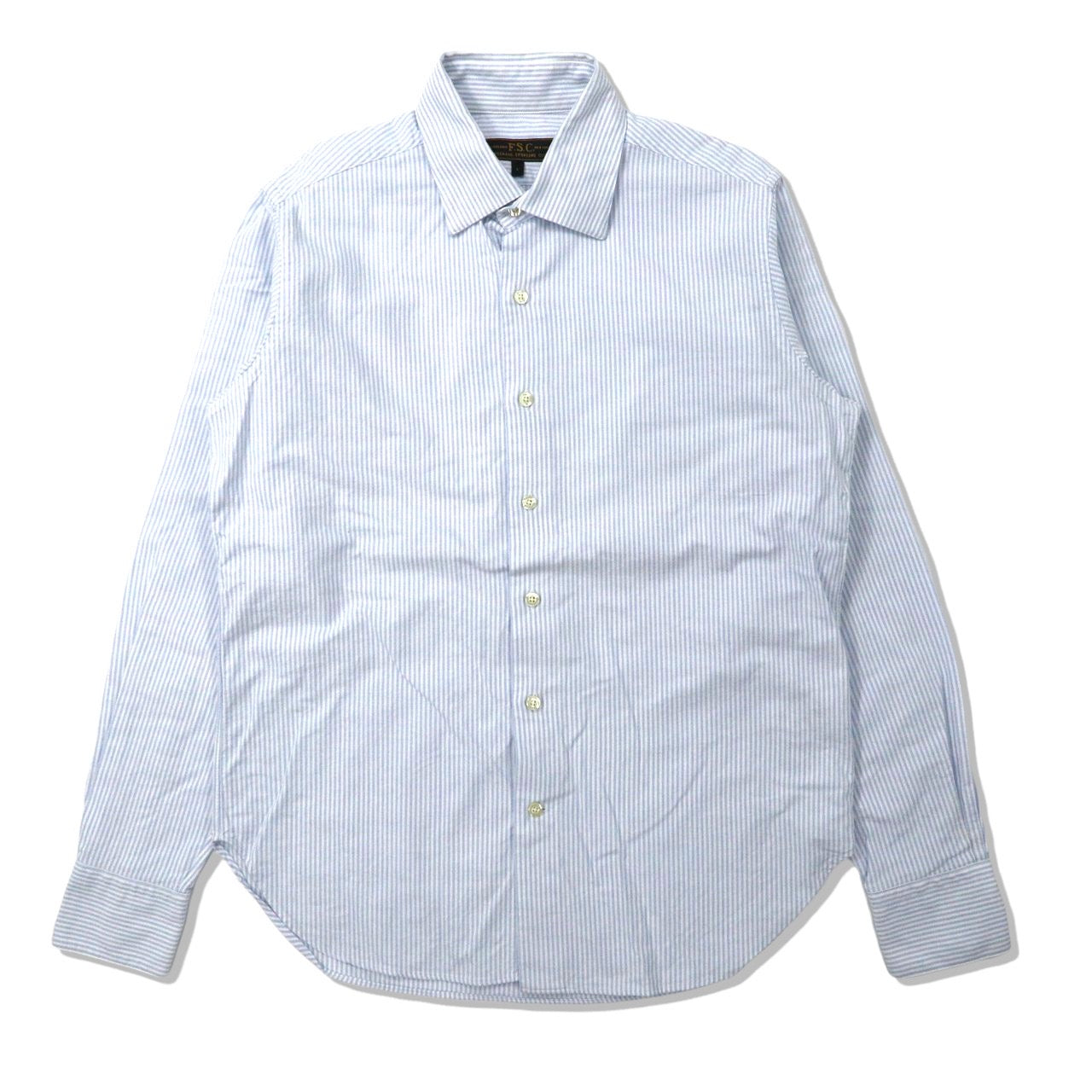 FREEMANS SPORTING CLUB オックスフォードシャツ L ブルー ストライプ コットン USA製