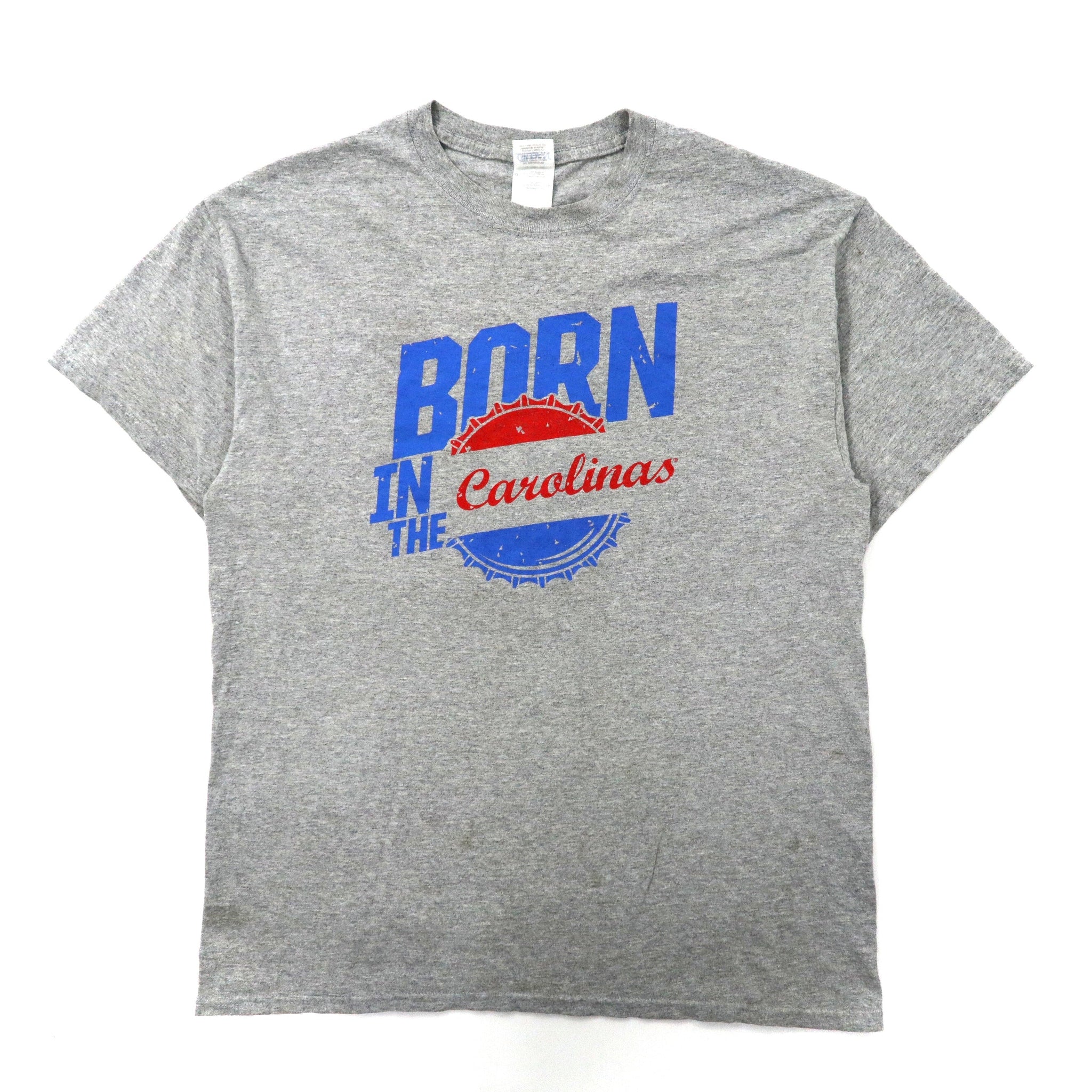 GILDAN ビッグサイズ Tシャツ L グレー コットン ペプシコーラ 両面プリント ハイチ製