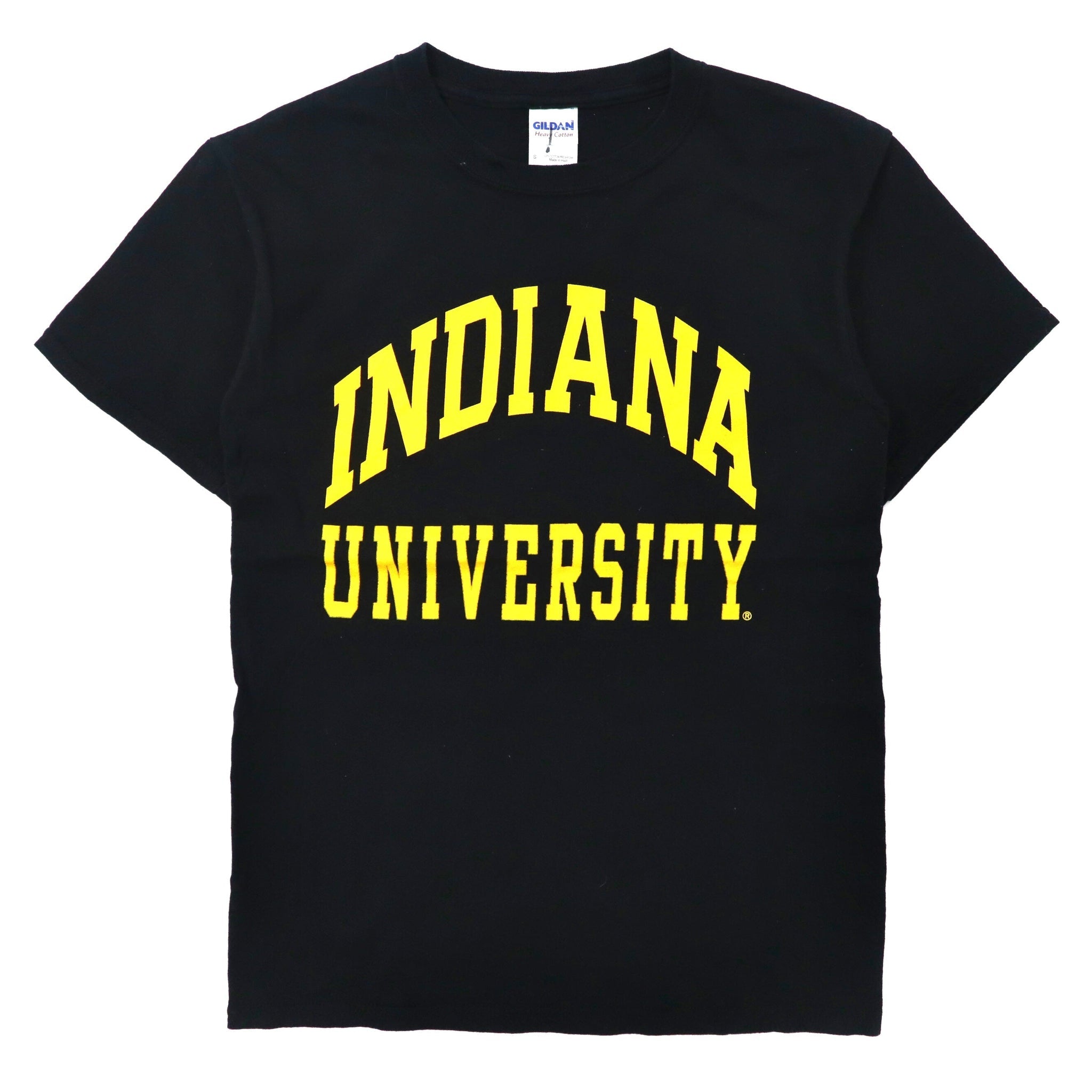 GILDAN カレッジプリントTシャツ S ブラック コットン INDIANA UNIVERSITY