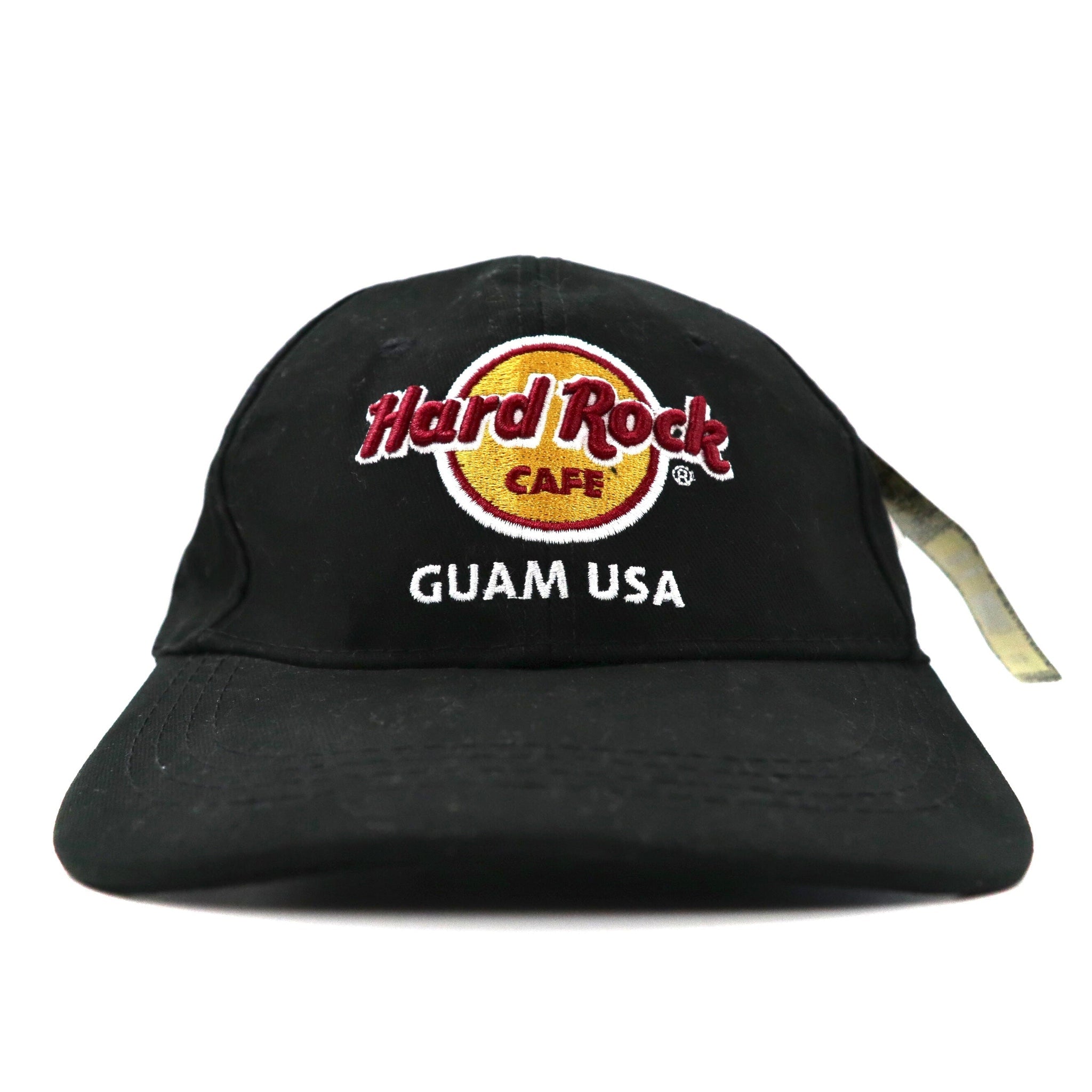 Hard Rock CAFE 6パネルキャップ ONE ブラック コットン スナップバック ロゴ刺繍 GUAM USA 未使用品