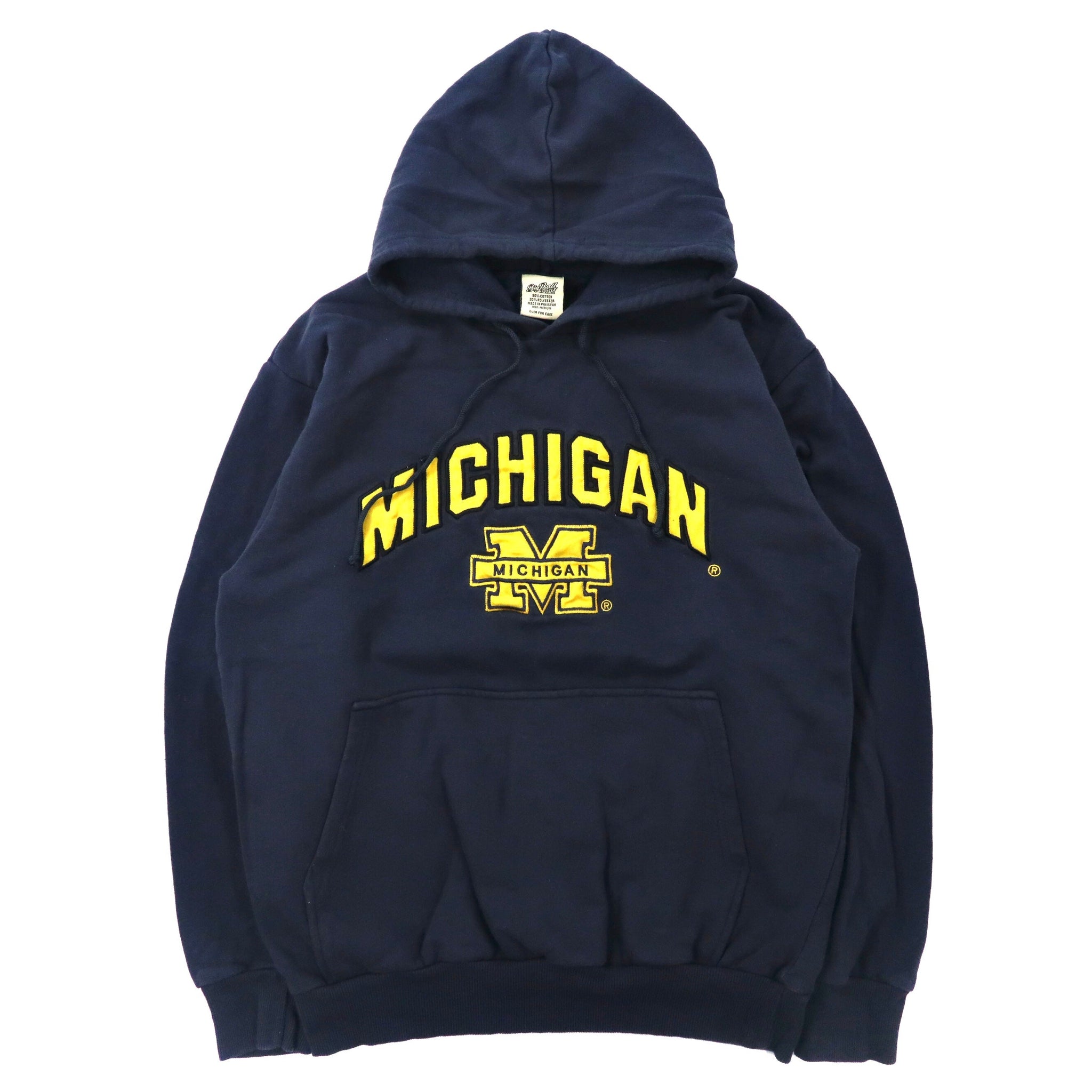 Big Ball SPORTS プルオーバー カレッジ パーカー M ネイビー コットン MICHIGAN UNIVERSITY 90年代