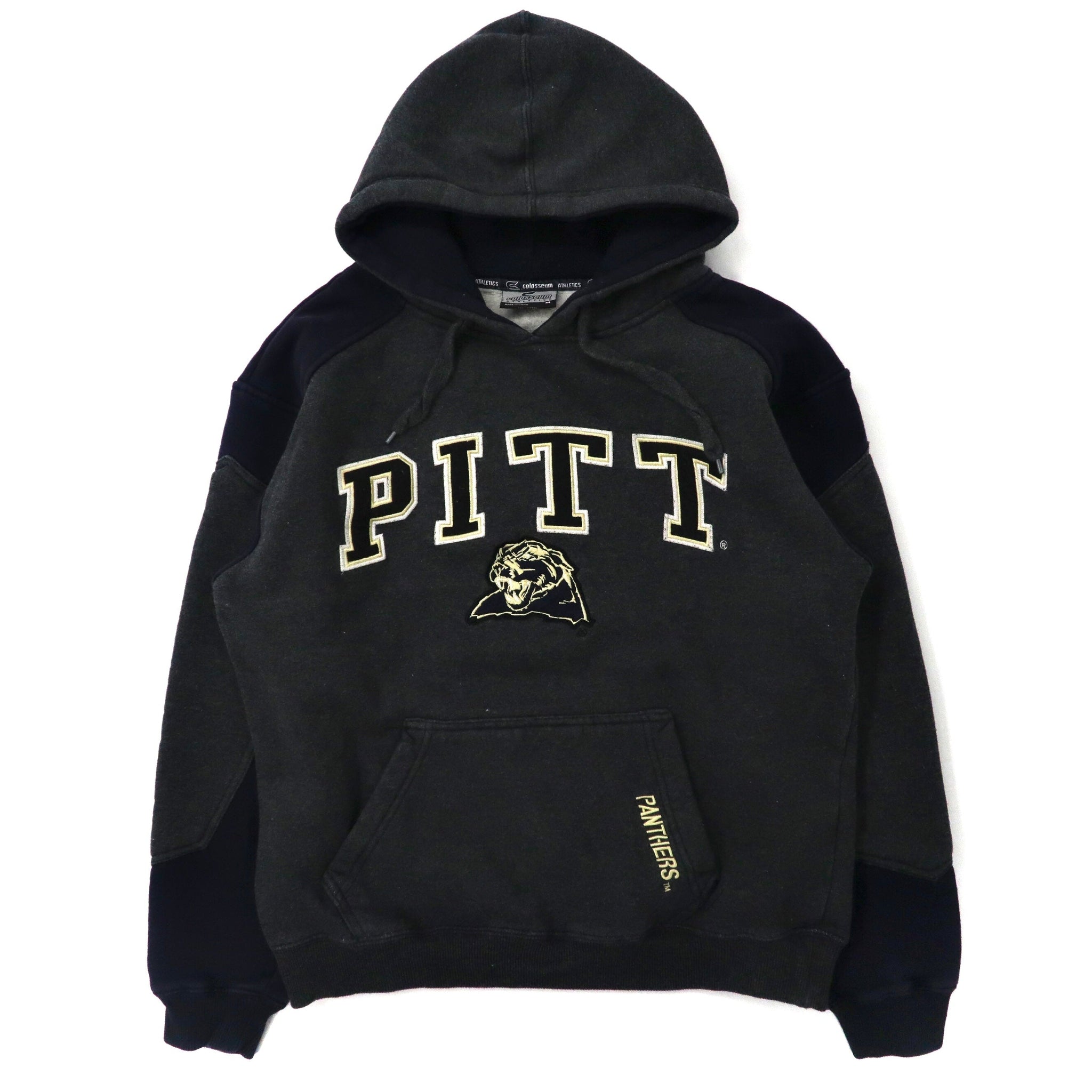 colosseum ATHLETIC プルオーバー カレッジ パーカー M グレー コットン 裏起毛 University of Pittsburgh Panthers 90年代