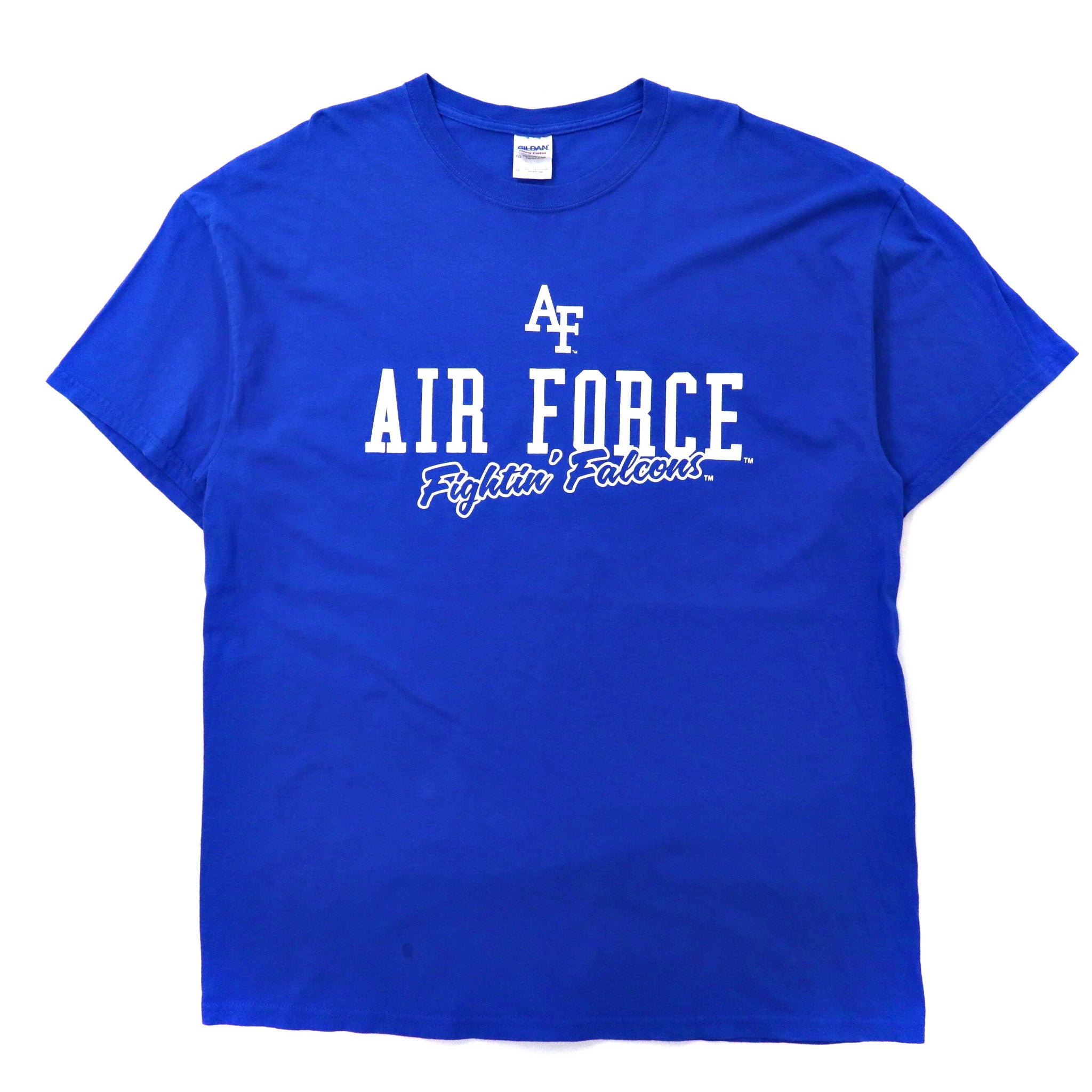 GILDAN ビッグサイズ Tシャツ XL ブルー コットン Royal Air Force Falcons Campus カレッジ