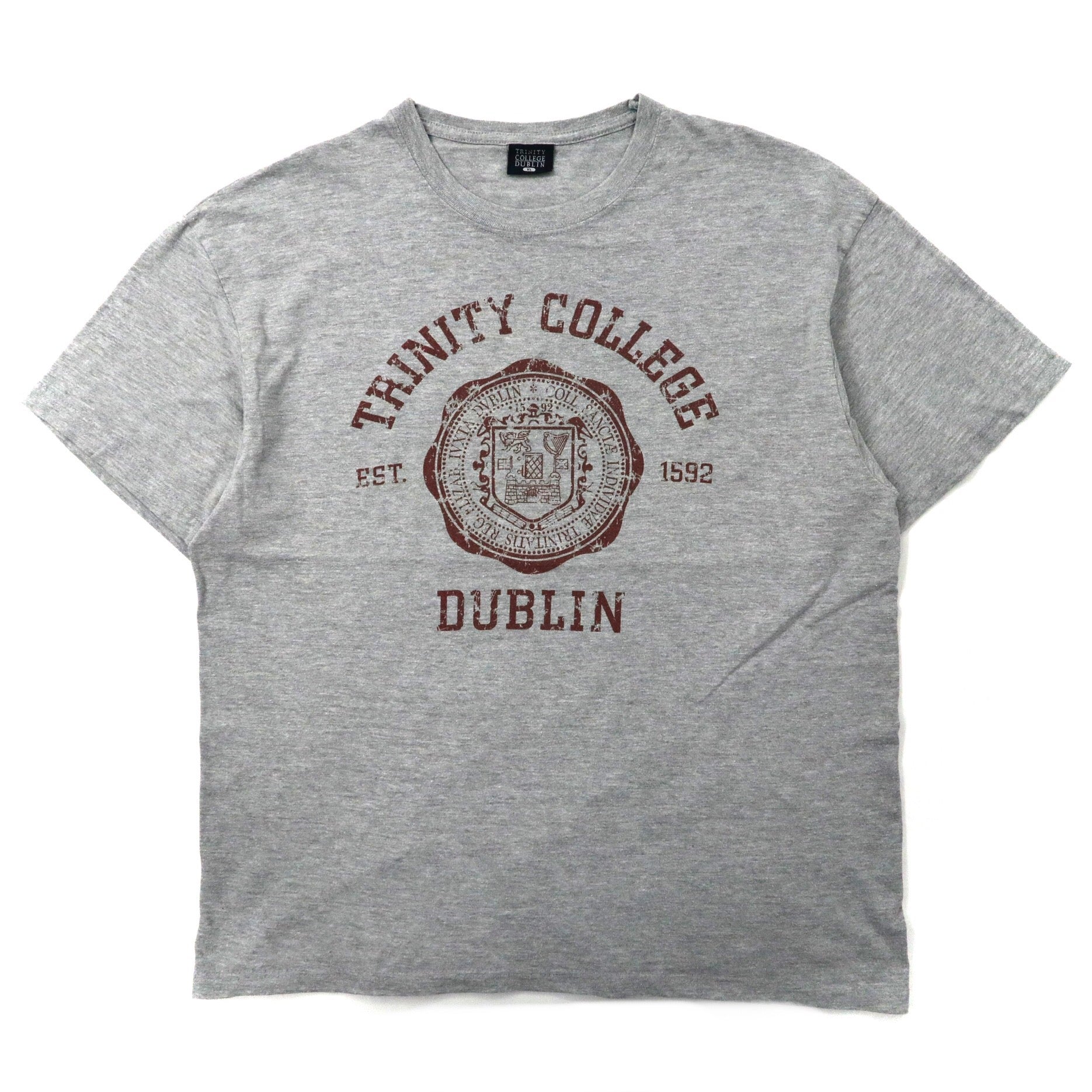 TRINITY COLLEGE DUBLIN ビッグサイズ カレッジ Tシャツ XL グレー コットン