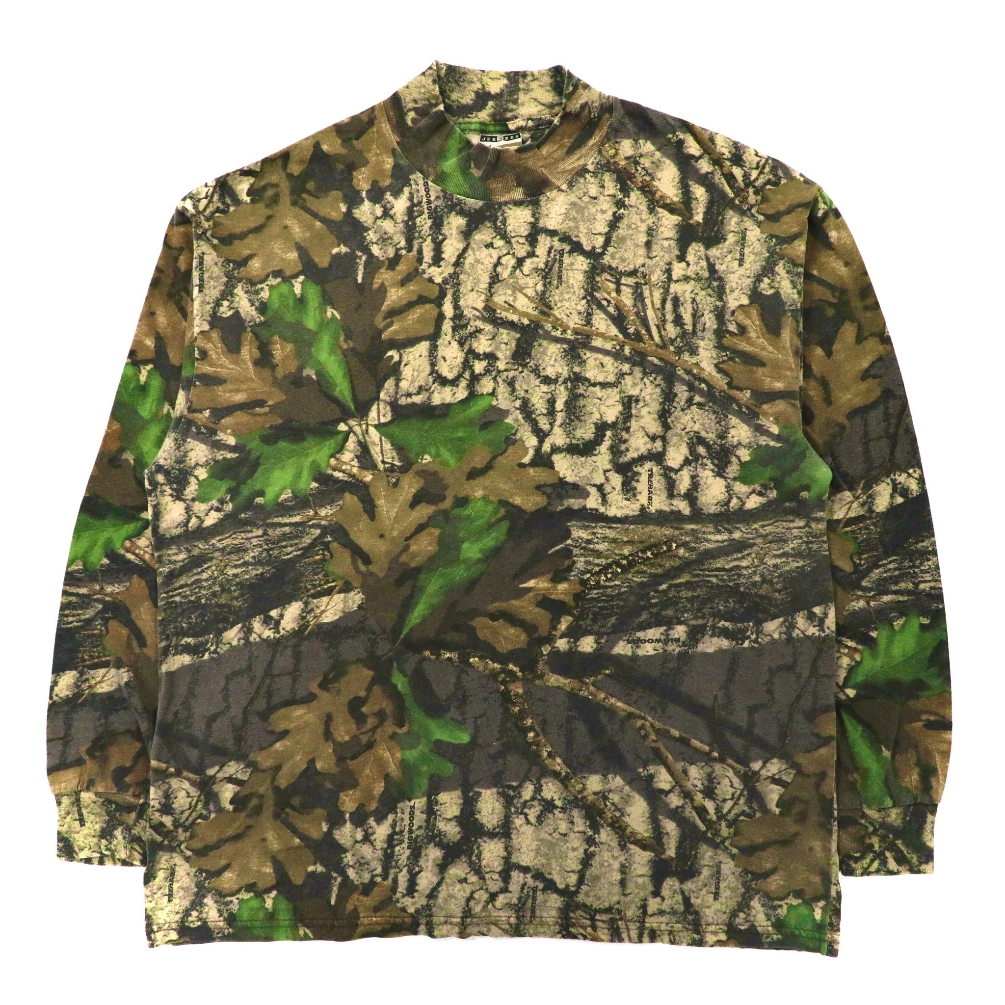 TREBARK CAMO LONG SLEEVE TEE トレバークカモ ロングスリーブTシャツ XL カーキ コットン JERZEES Outdoors ビッグサイズ