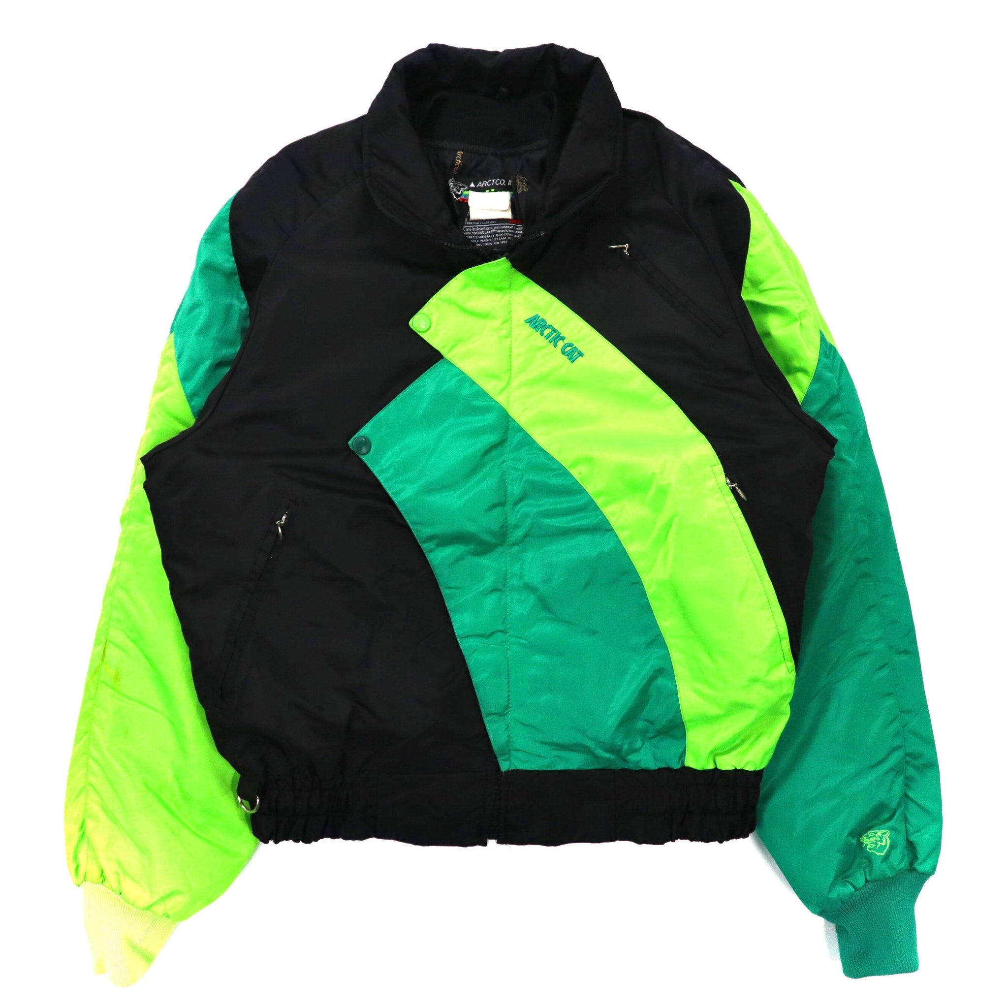 ARCTIC WEAR スノーモービル レーシングジャケット M ブラック ナイロン ライナー着脱式 Thinsulate 90年代 USA製