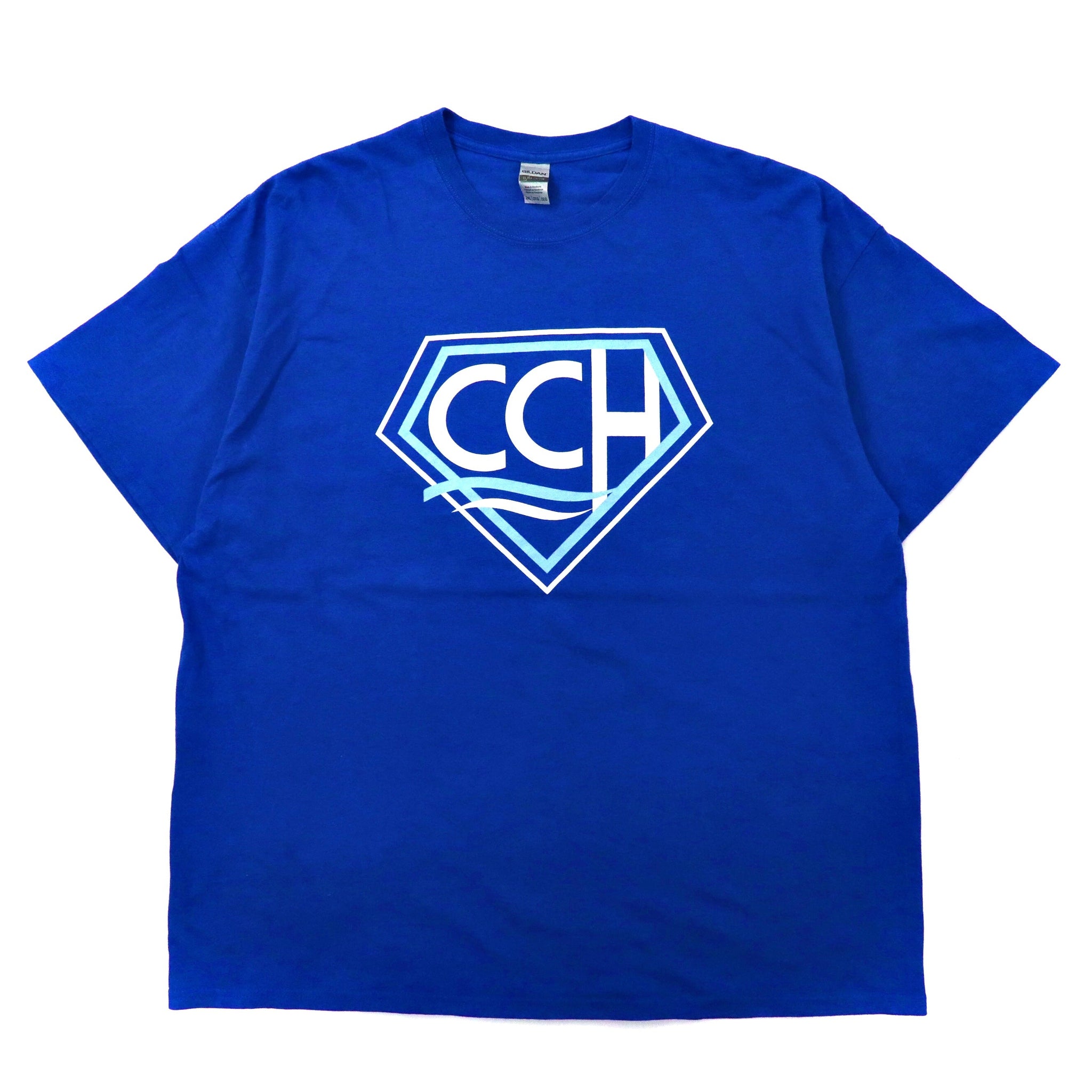 GILDAN ビッグサイズ プリントTシャツ 2XL ブルー コットン 両面プリント CCH