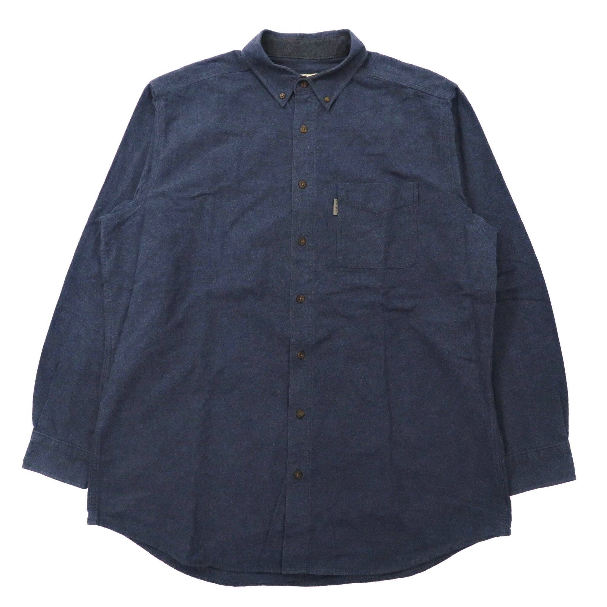 WOOLRICH ビッグサイズ ボタンダウンシャツ XLT ネイビー コットン