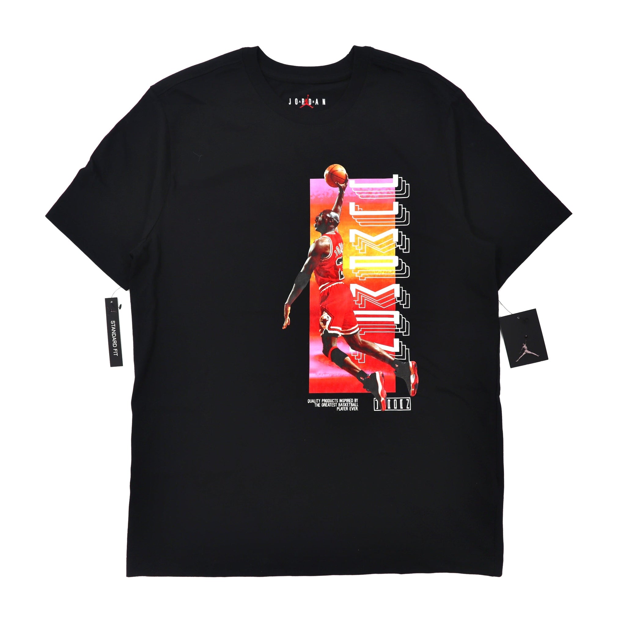 JORDAN BRAND ( NIKE ) Tシャツ L ブラック コットン JUMP MAN ジョーダンプリント 未使用品