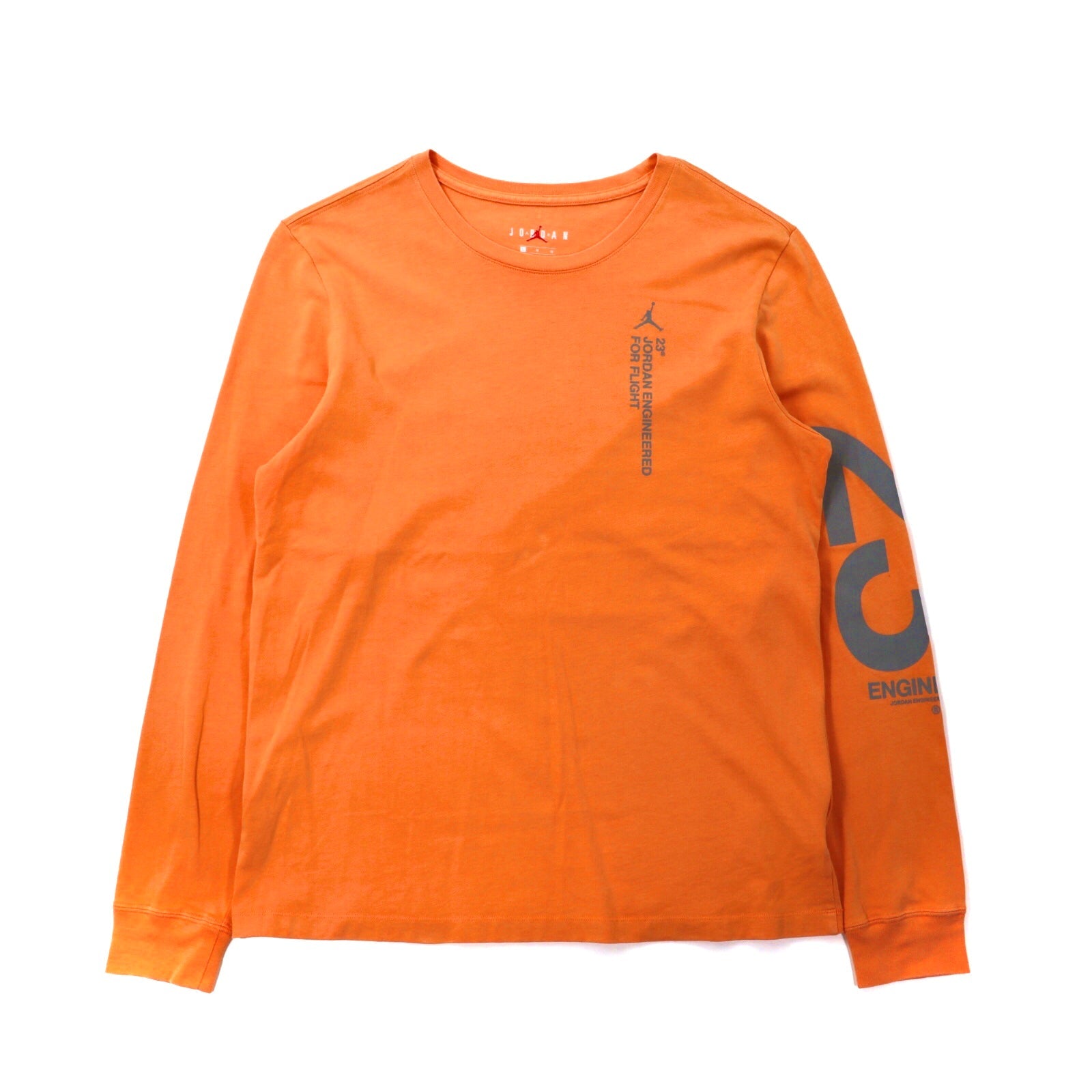 JORDAN BRAND ロングスリーブTシャツ L オレンジ コットン ナンバリング 23