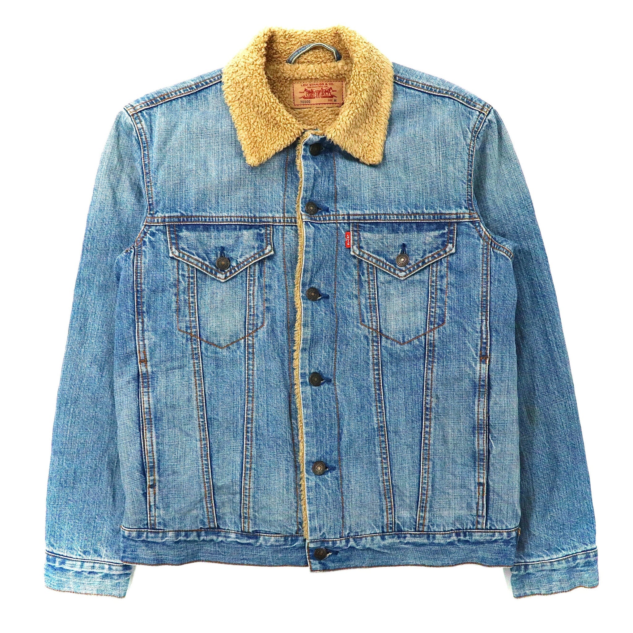 Levi's ボアトラッカージャケット M ブルー デニム 70500-02