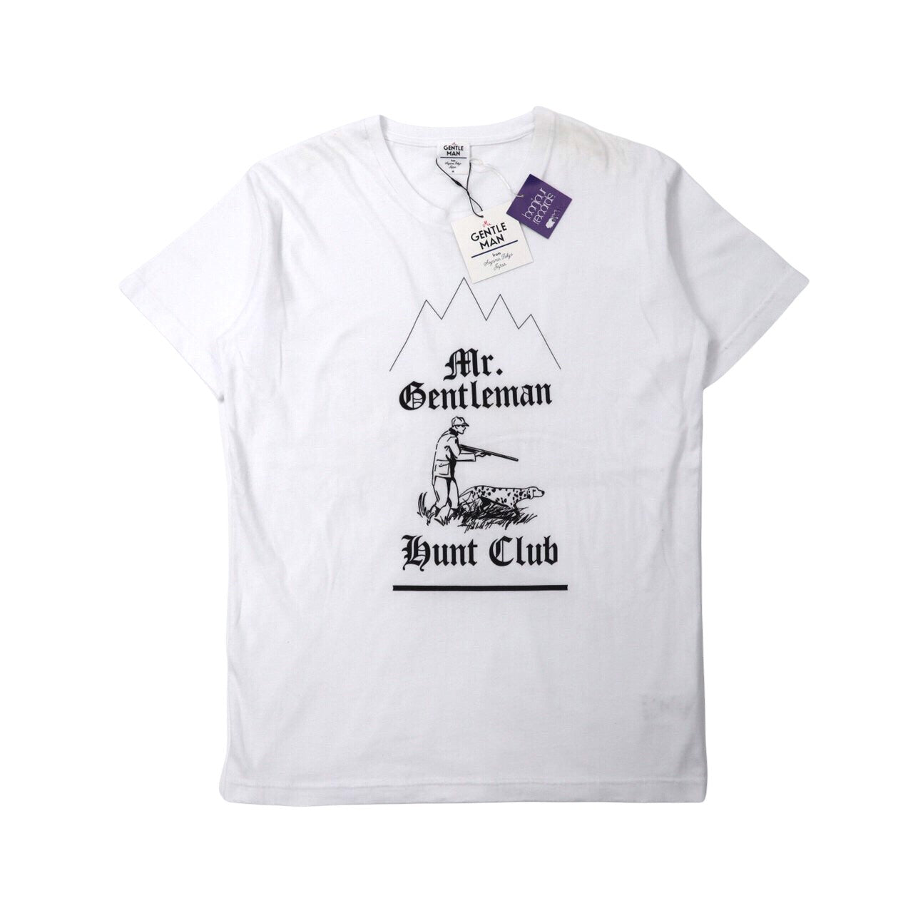 MR.GENTLEMAN Tシャツ M ホワイト コットン HUNTING MOUNTAIN TEE 未使用品