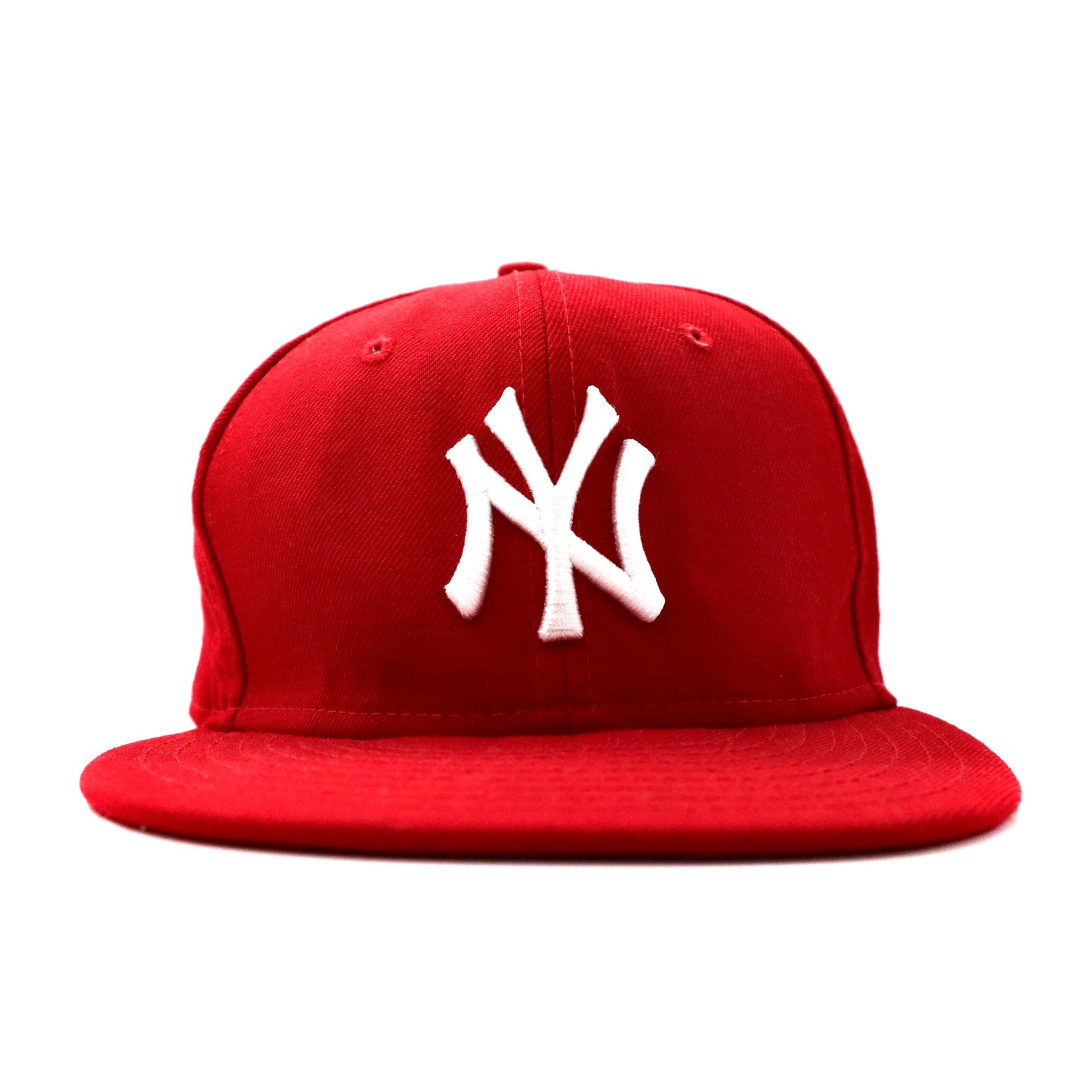 NEW ERA 6パネルキャップ 60.6CM 7 5/8 レッド ウール NEWYORK YANKEES