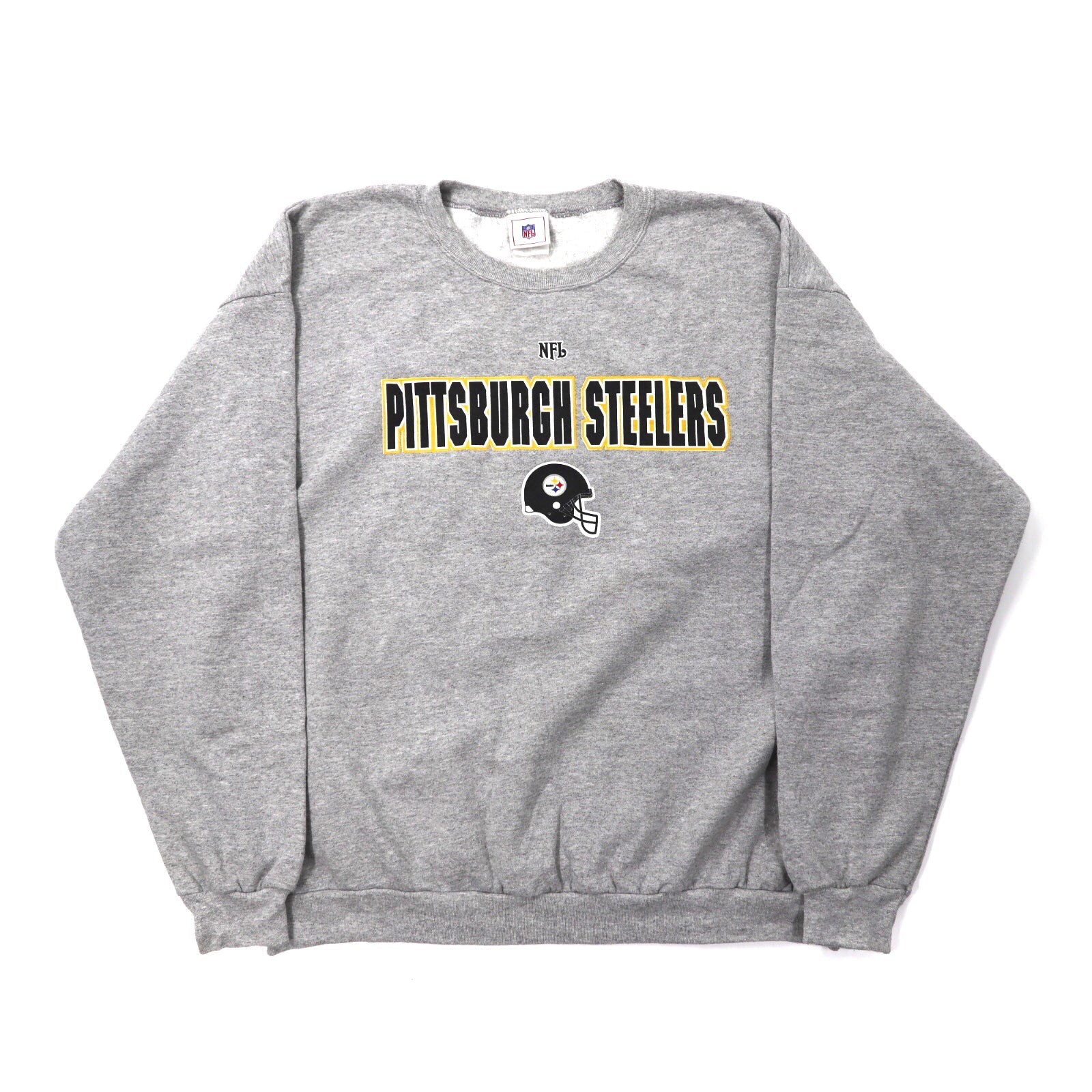 NFL クルーネックスウェット XL グレー PITTSBURGH STEELERS ビッグサイズ メキシコ製 90年代