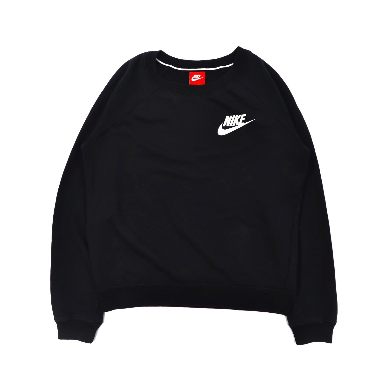 NIKE クルーネックスウェット XS ブラック コットン ロゴプリント