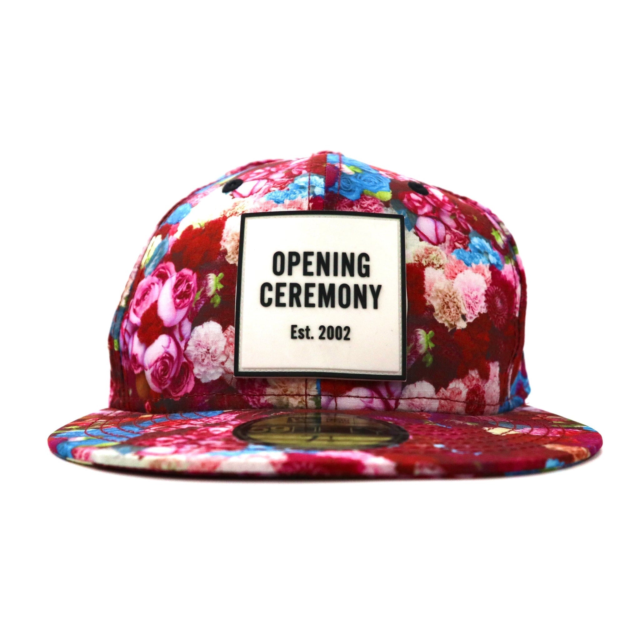 OPENING CEREMONY × NEWERA ベースボールキャップ 59.6cm レッド 花柄 ポリエステル
