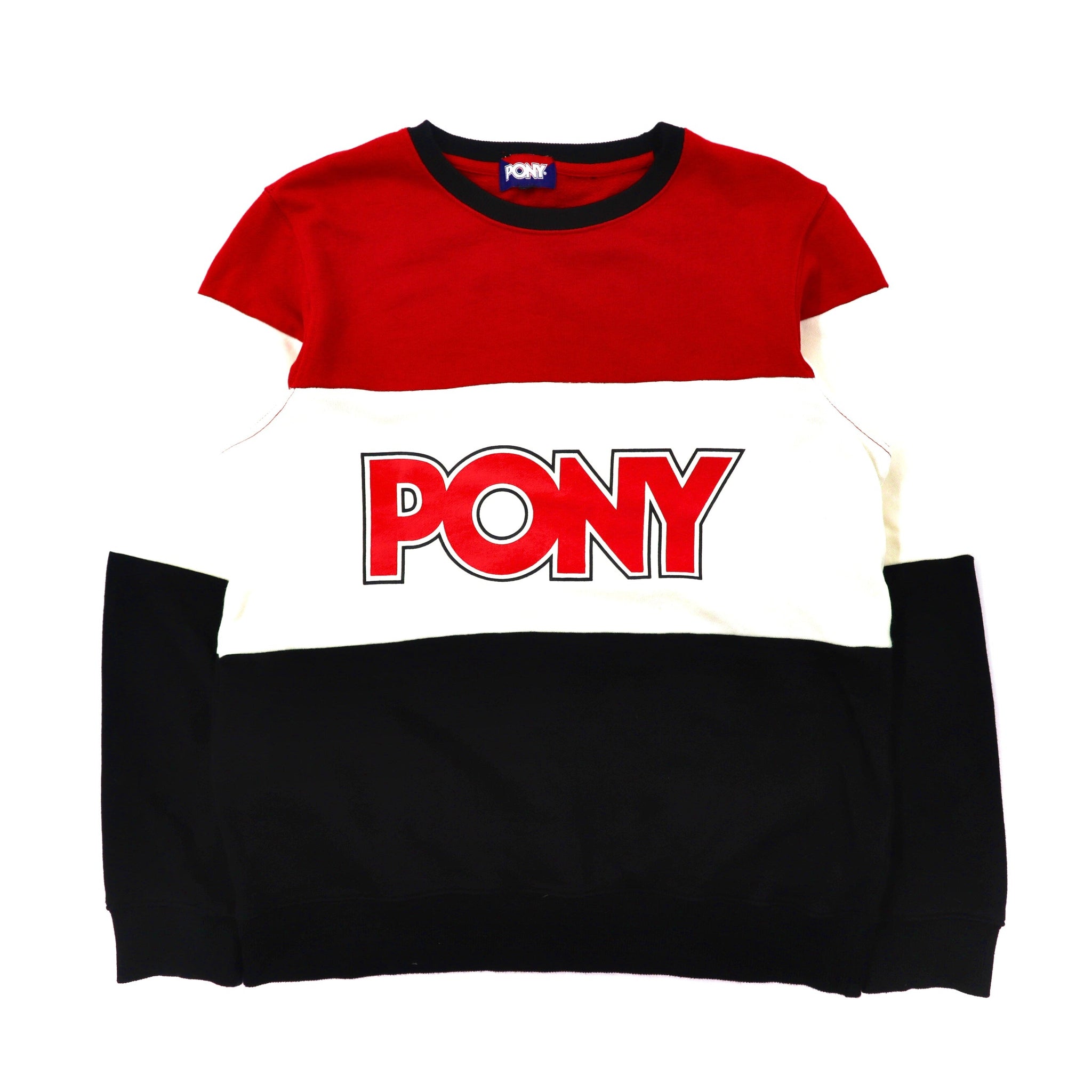 PONY クルーネックスウェット L マルチカラー コットン ロゴプリント