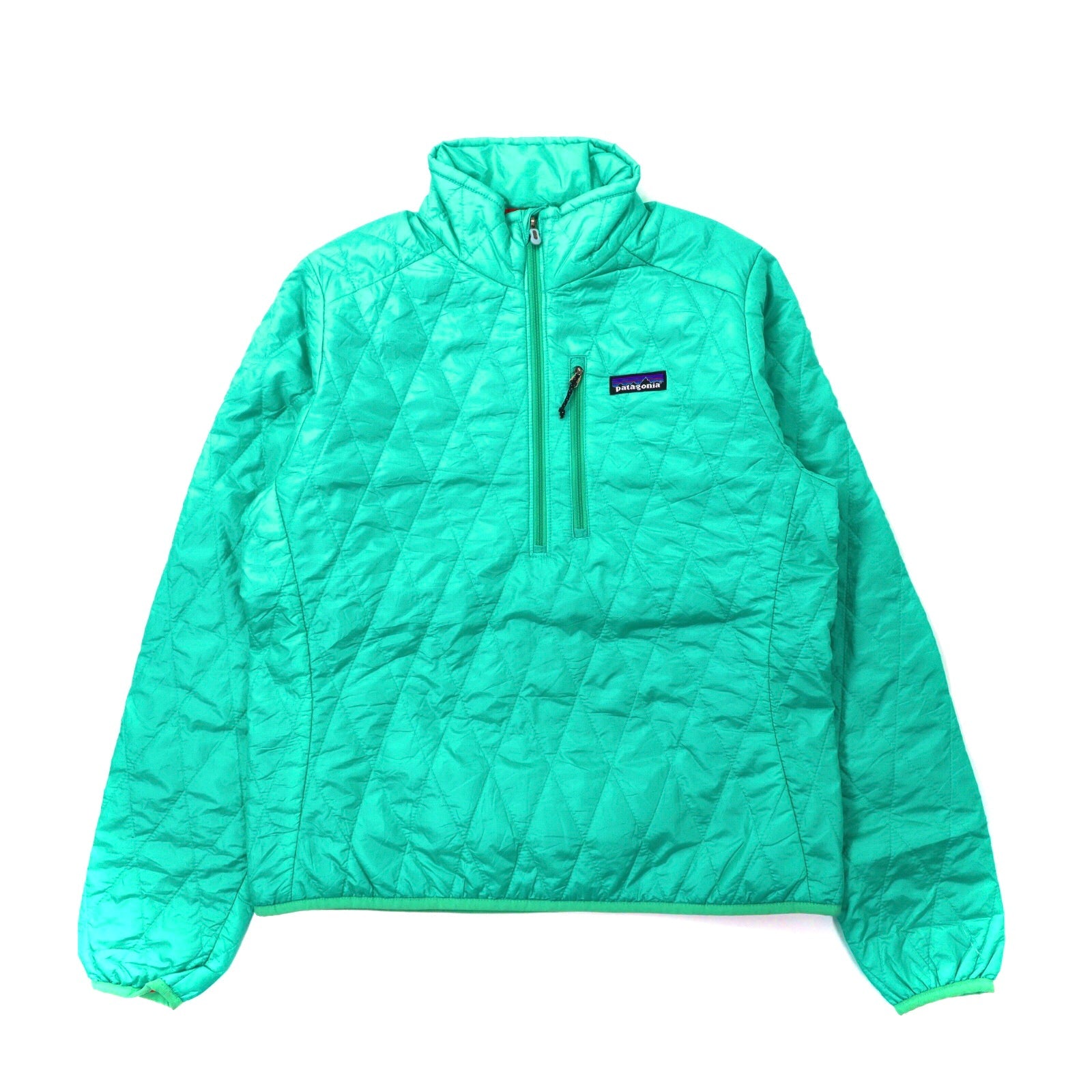 Patagonia ハーフジップキルティングトップ S グリーン PRIMALOFT 84025FA12